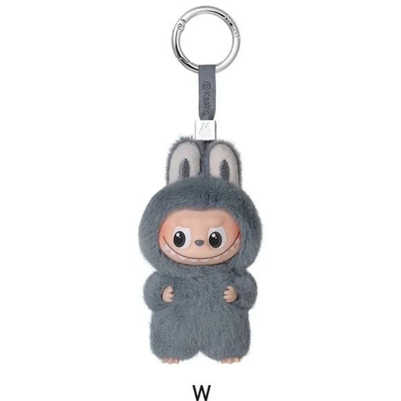 POP MART Labubu V4 The Monsters Pin For Love Alphabet Plush Pendant - Letter W
