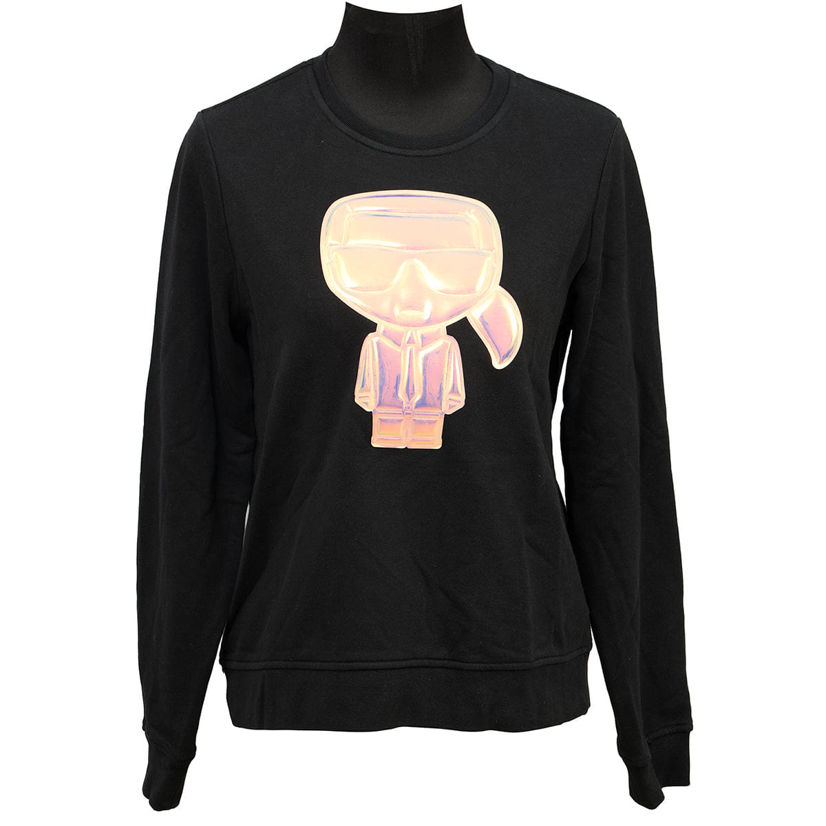 KARL LAGERFELD SIZE:S IKONIC KARL BLACK SWEATSHIRT