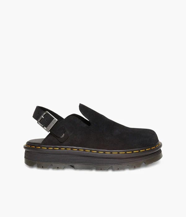 Dr. Martens Zebzag Suede Slingback Platform Mules Black