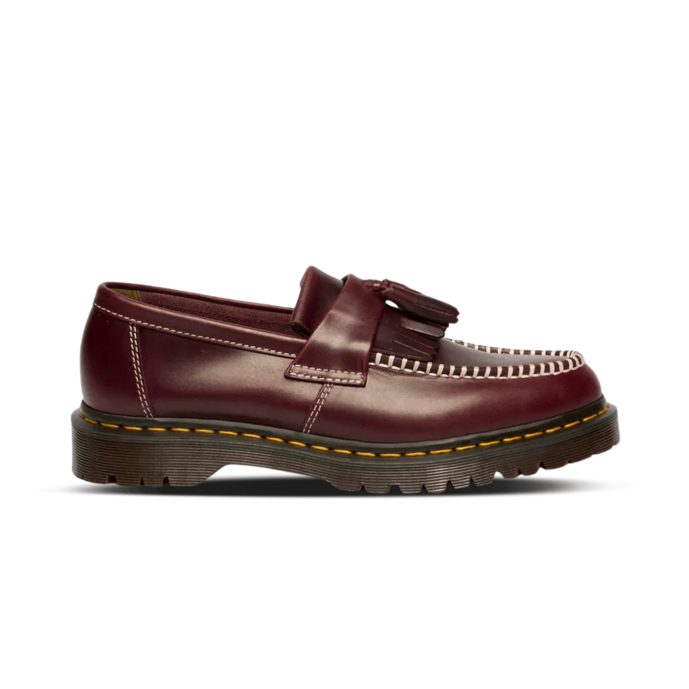 Dr. Martens Adrian Orleans Leather Tassel Loafers CHERRY RED