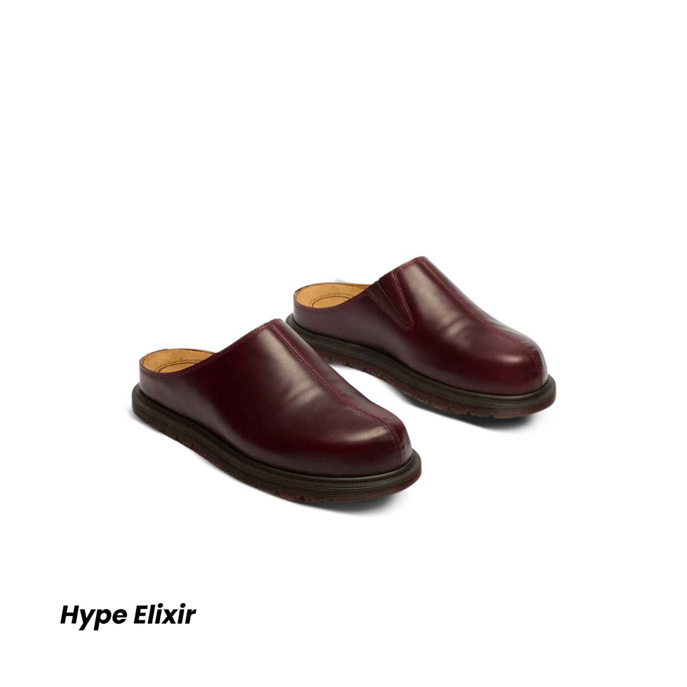 Dr. Martens San Orleans Leather Mules CHERRY RED
