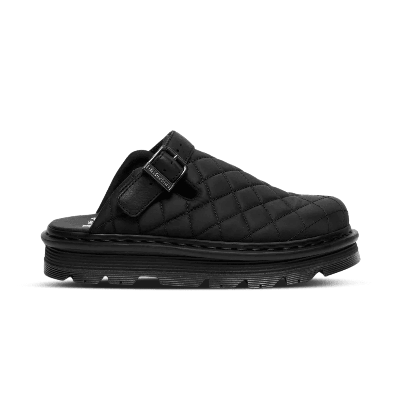 Dr. Martens Zebzag Quilted Canvas Slingback Platform Mules Black