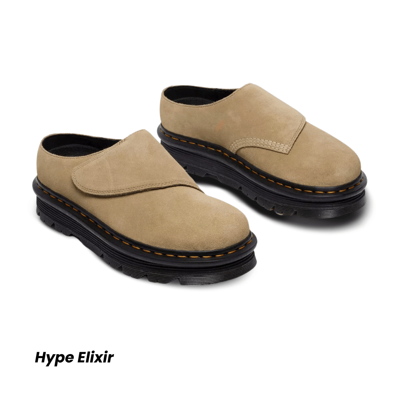 Dr Martens Zebzag AnyWair Suede Mules Savannah Tan