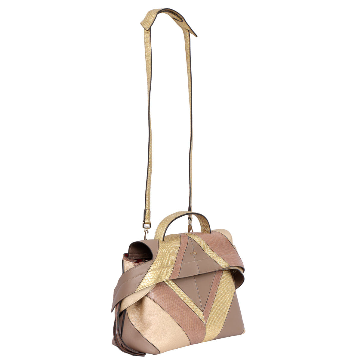 TOD’S PATCHWORK DUAL SHOULDER BAG