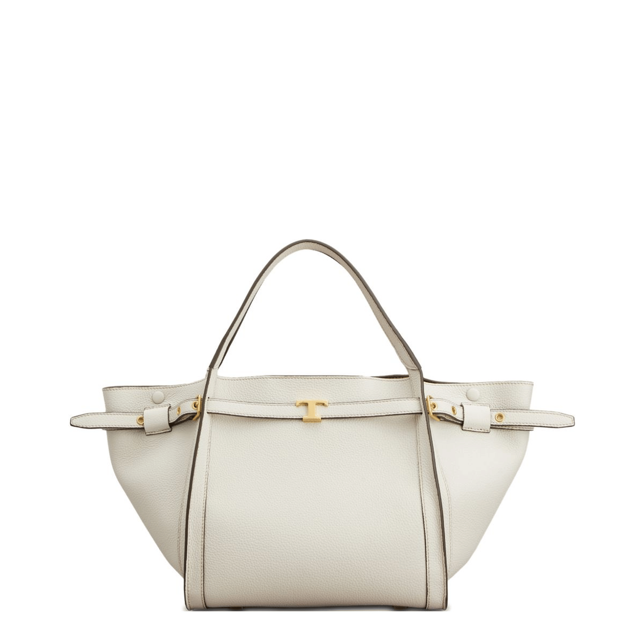 Tod's T Timeless Medium Calf Leather Tote - White