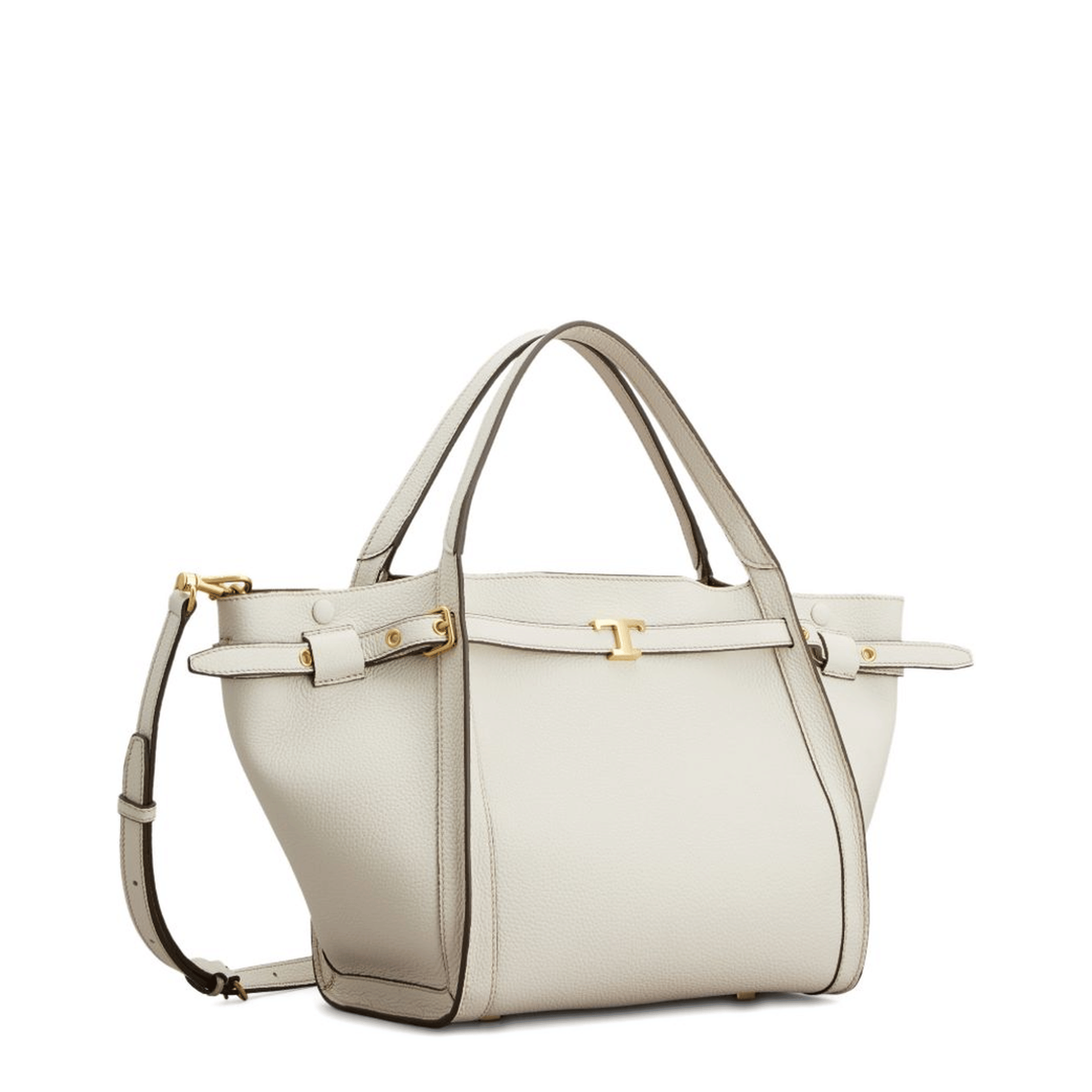 Tod's T Timeless Medium Calf Leather Tote - White