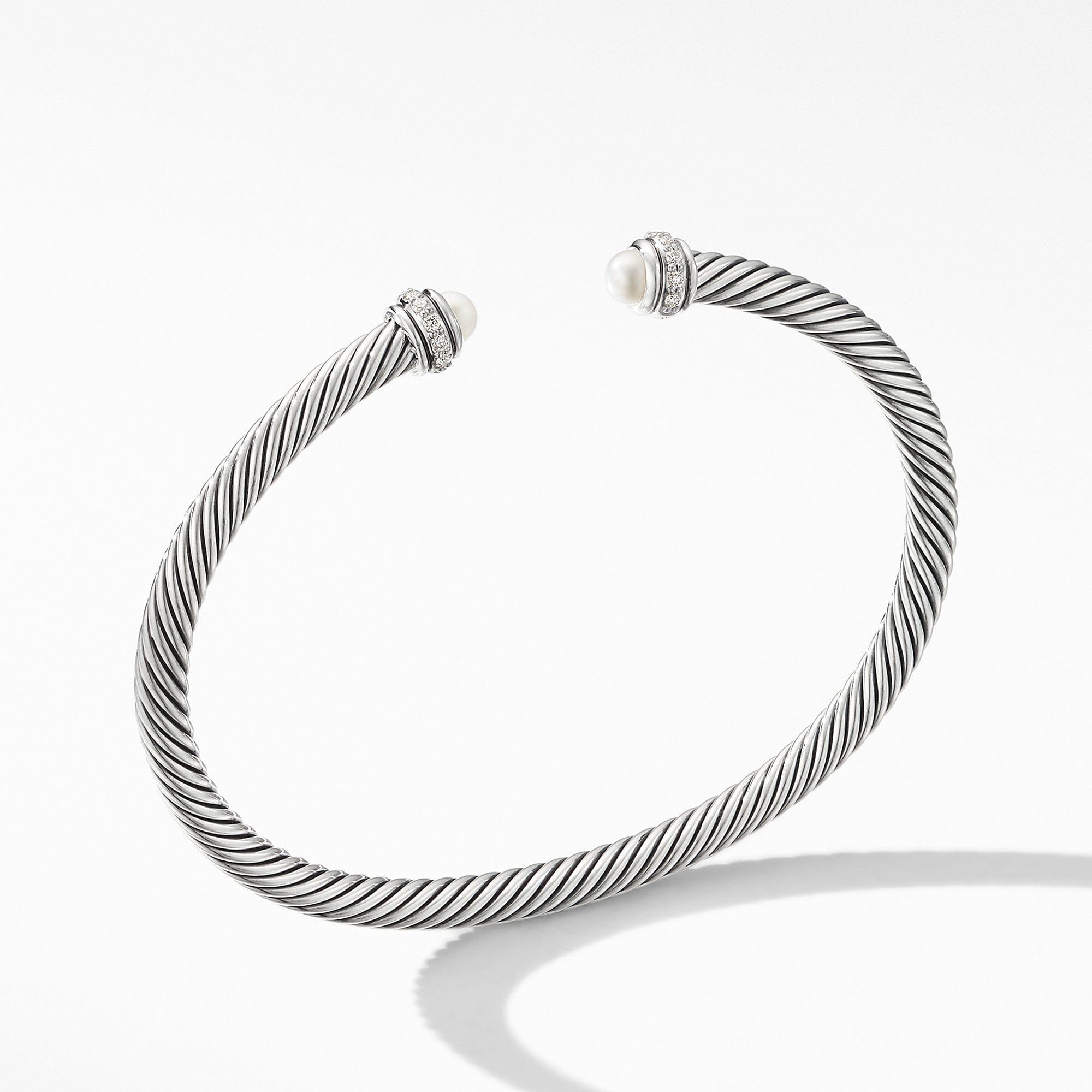 David Yurman Cable Classic Bracelet with Pearls and Diamonds - B14711DSSDPEDI