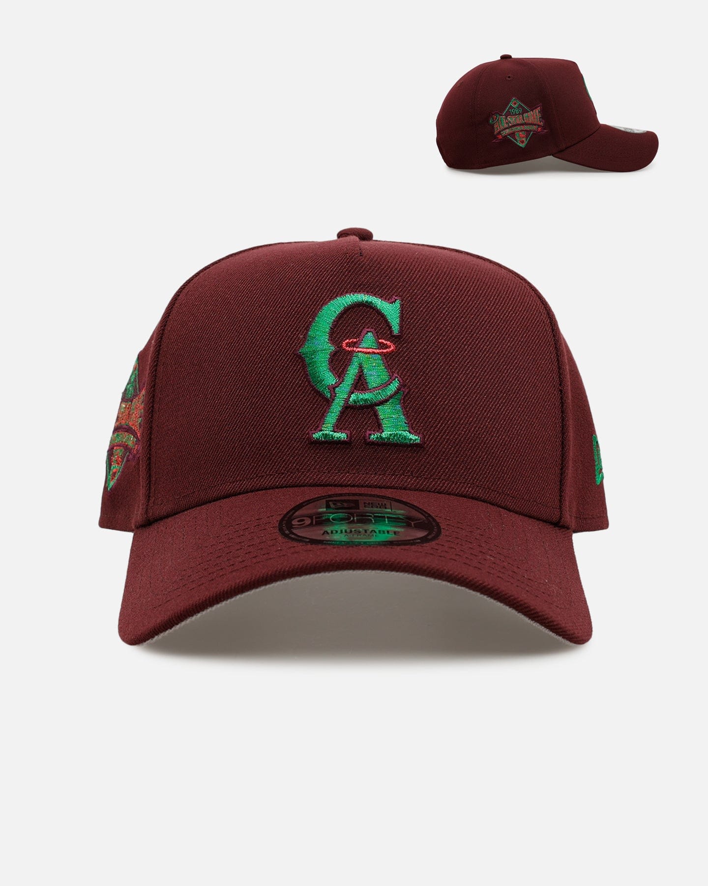 New Era Los Angeles Angels Frosted Burgundy 9FORTY A - Frame Snapback Burgundy