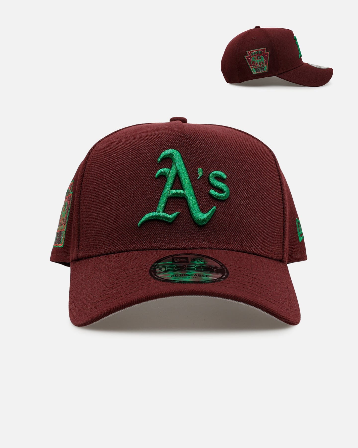 New Era Oakland Athletics Frosted Burgundy 9FORTY A - Frame Snapback Burgundy