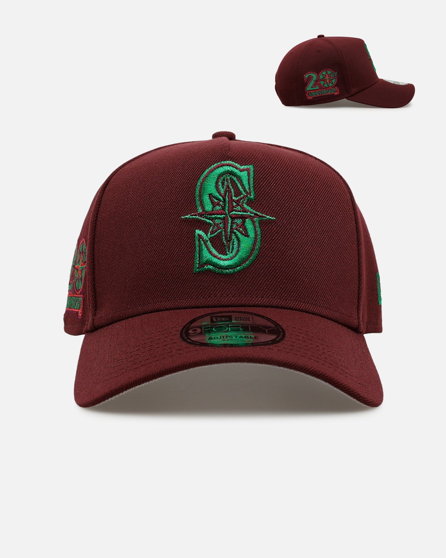 New Era Seattle Mariners Frosted Burgundy 9FORTY A - Frame Snapback Burgundy