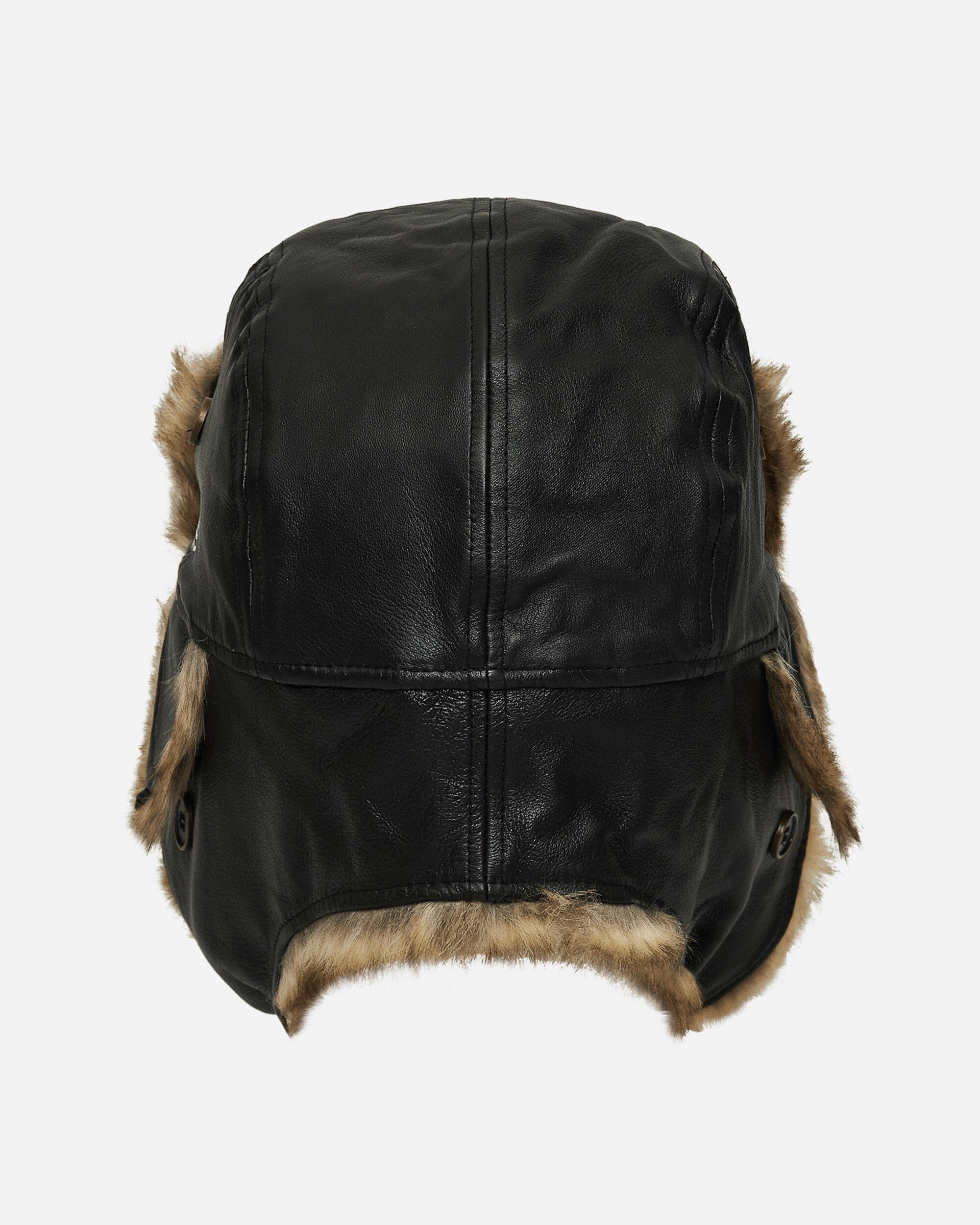 New Era Image Leather Trapper Hat Black
