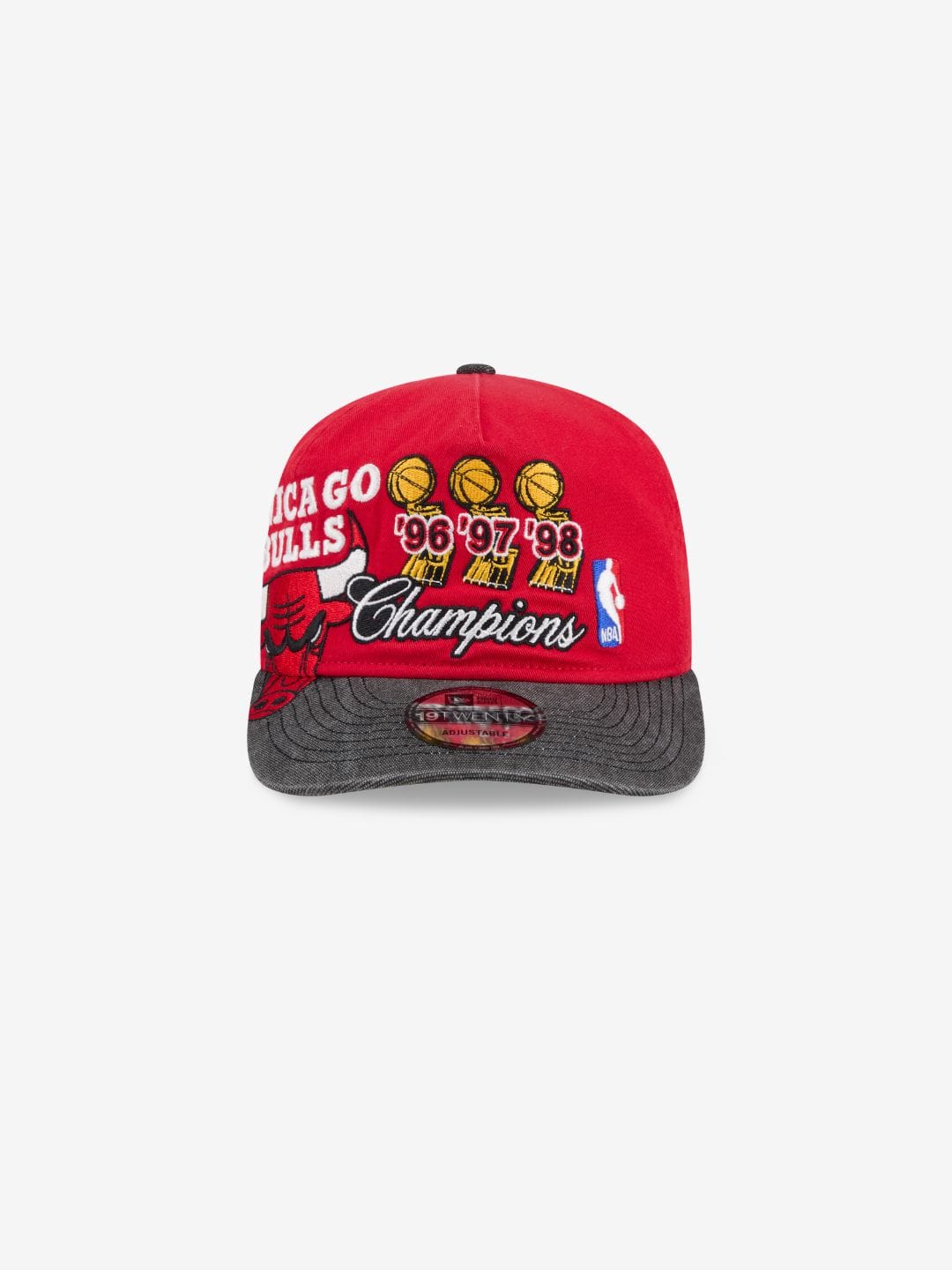 New Era Chicago Bulls NBA Champions Red 9TWENTY Adjustable Cap