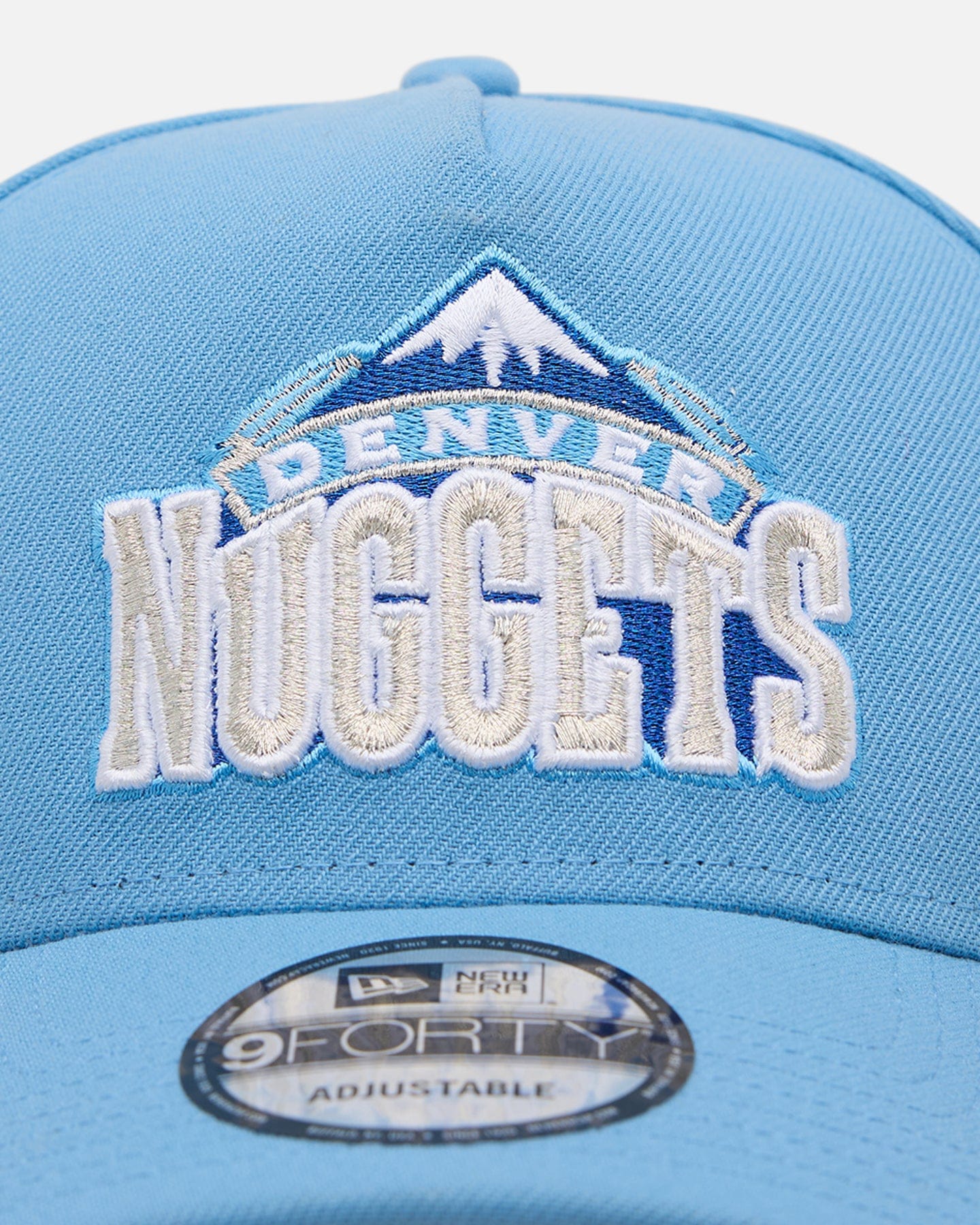 New Era Denver Nuggets Sky Blue 9FORTY A - Frame Snapback Sky Blue
