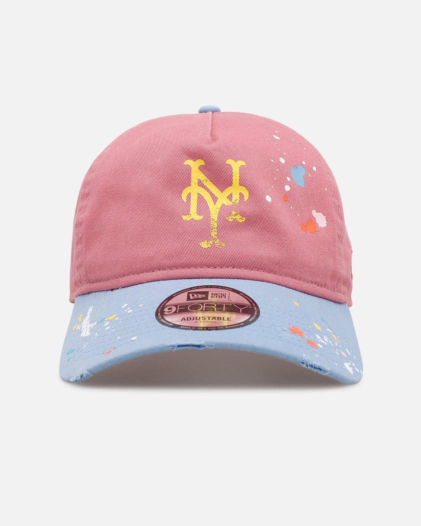 New Era New York Mets Seasoned 9FORTY A - Frame Strapback Pink/Blue