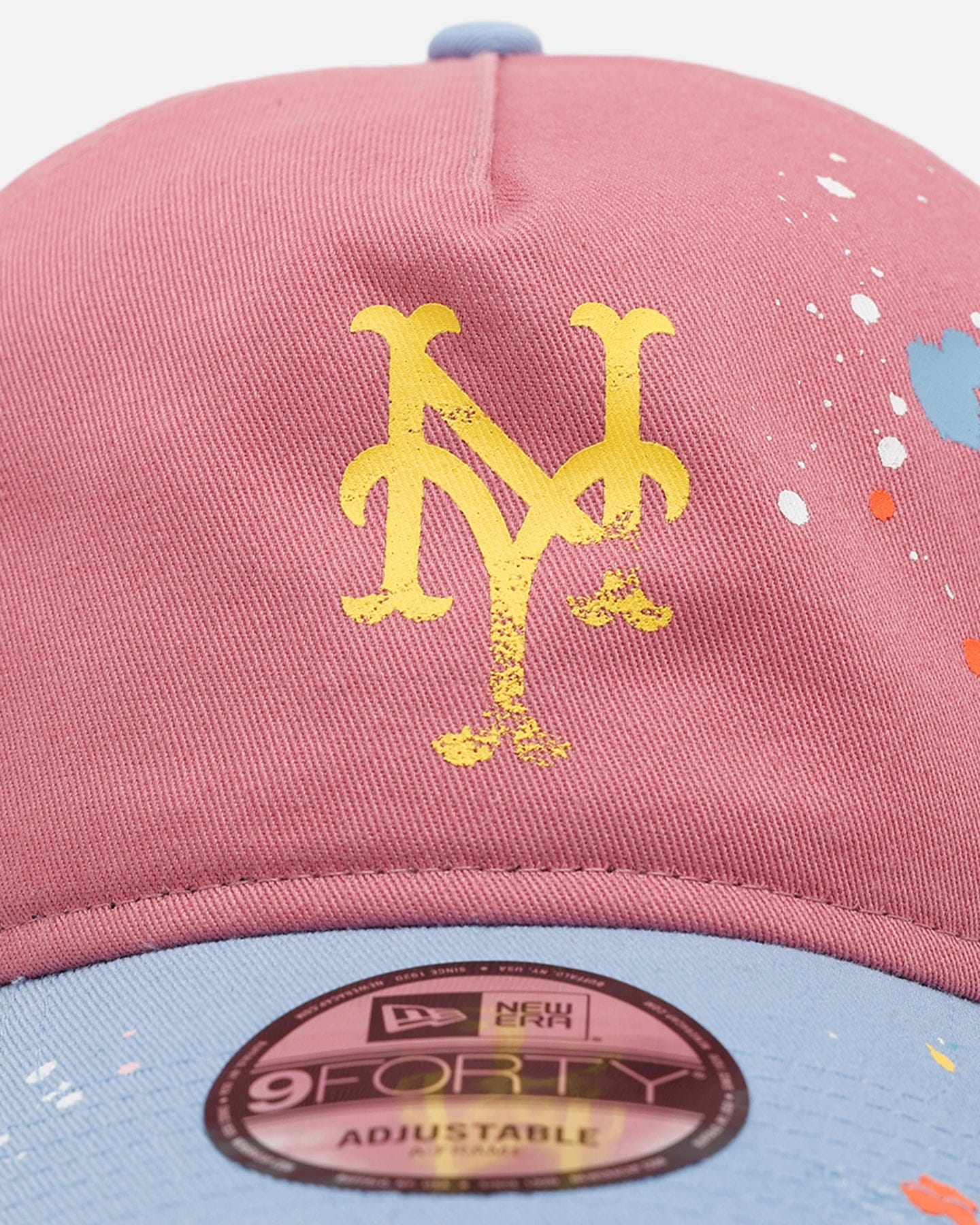 New Era New York Mets Seasoned 9FORTY A - Frame Strapback Pink/Blue