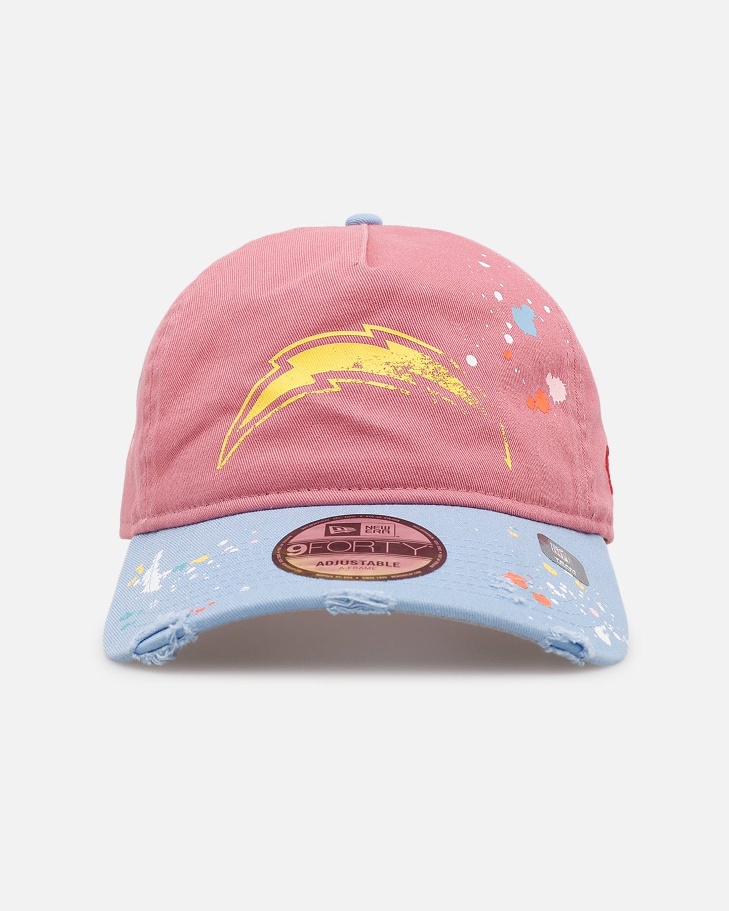New Era Los Angeles Chargers Seasoned 9FORTY A - Frame Strapback Pink/Blue