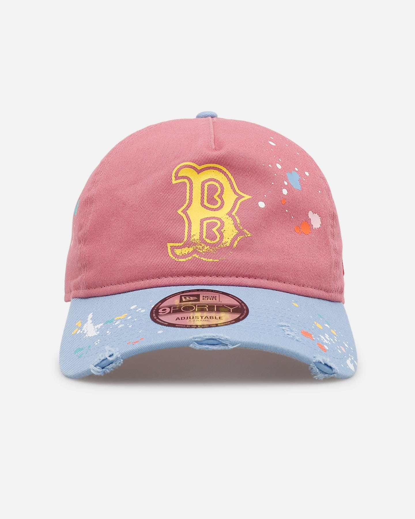 New Era Boston Red Sox Seasoned 9FORTY A - Frame Strapback Pink/Blue