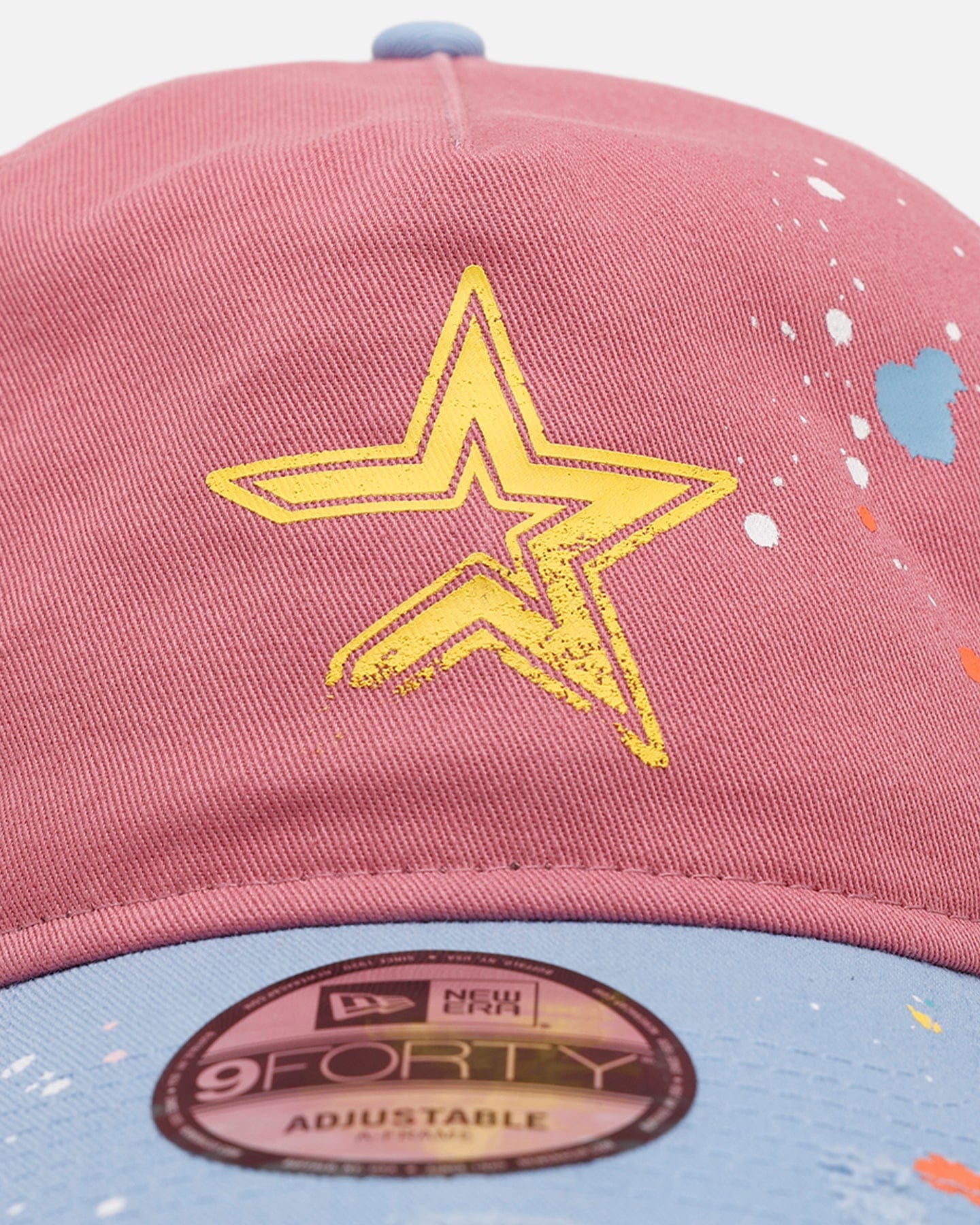 New Era Houston Astros Seasoned 9FORTY A - Frame Strapback Pink/Blue