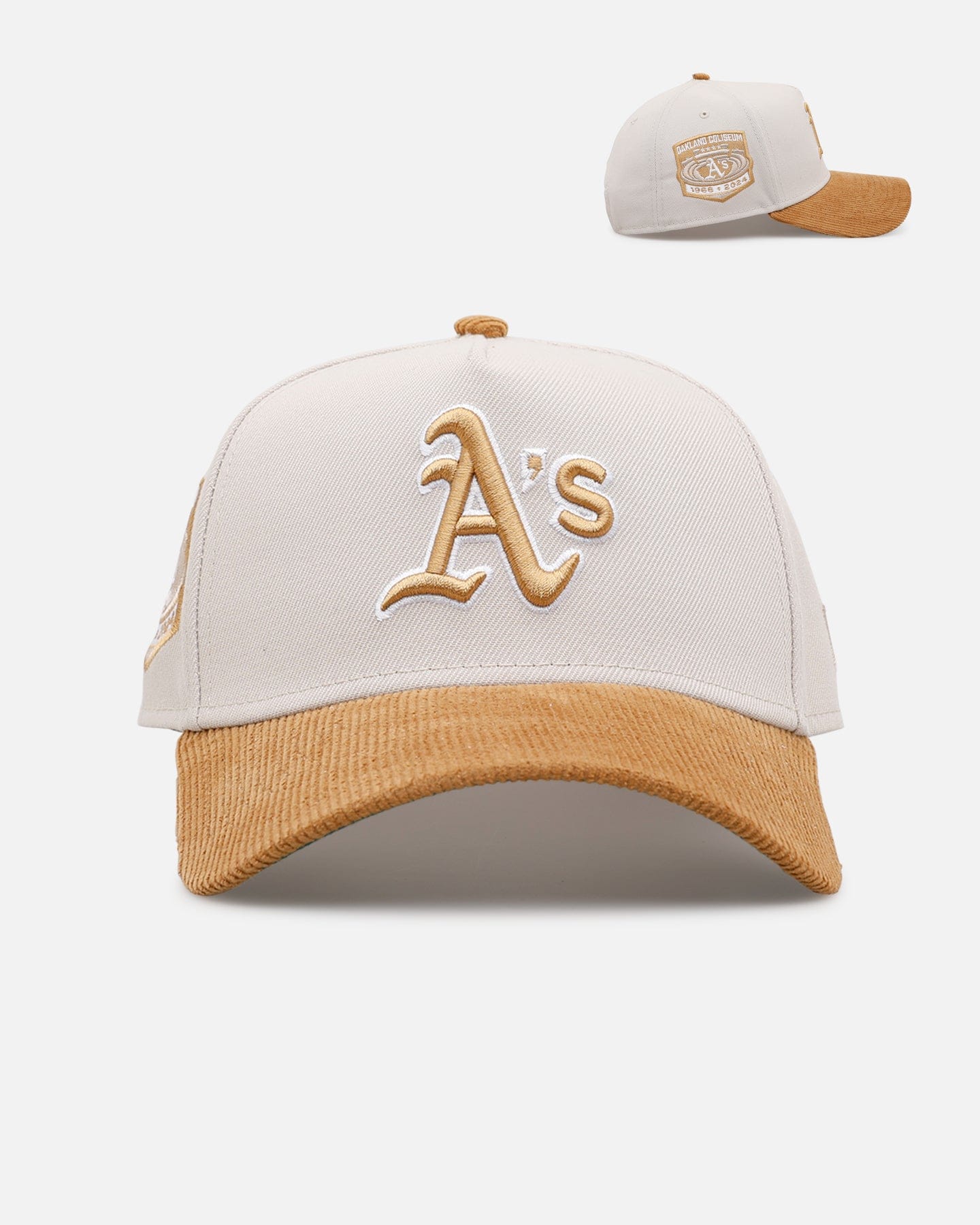 New Era Oakland Athletics Honey Pot 9FORTY A - Frame Snapback Stone/Wheat