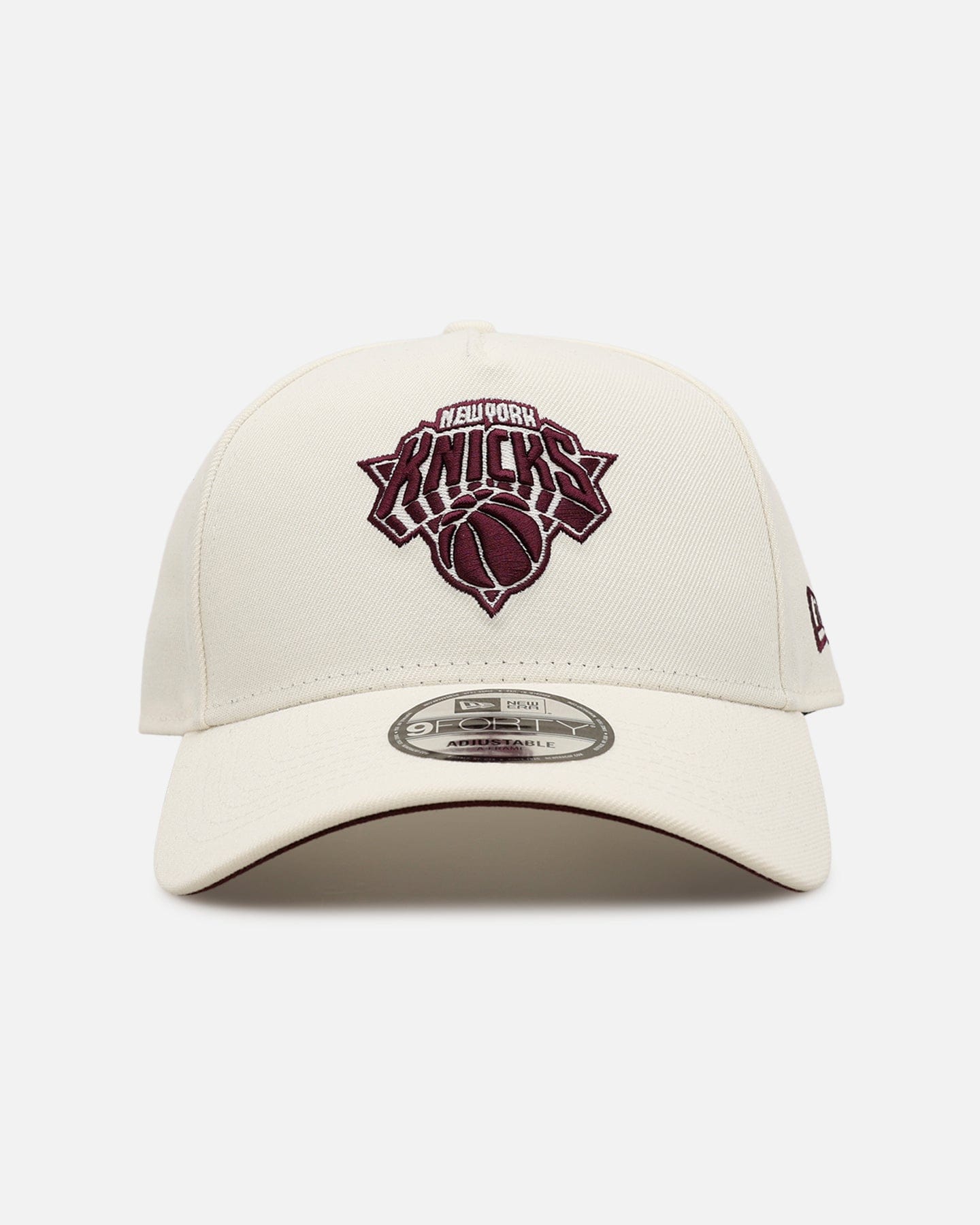 New Era New York Knicks Too Clean 2.0 9FORTY A - Frame Snapback Chrome/Maroon