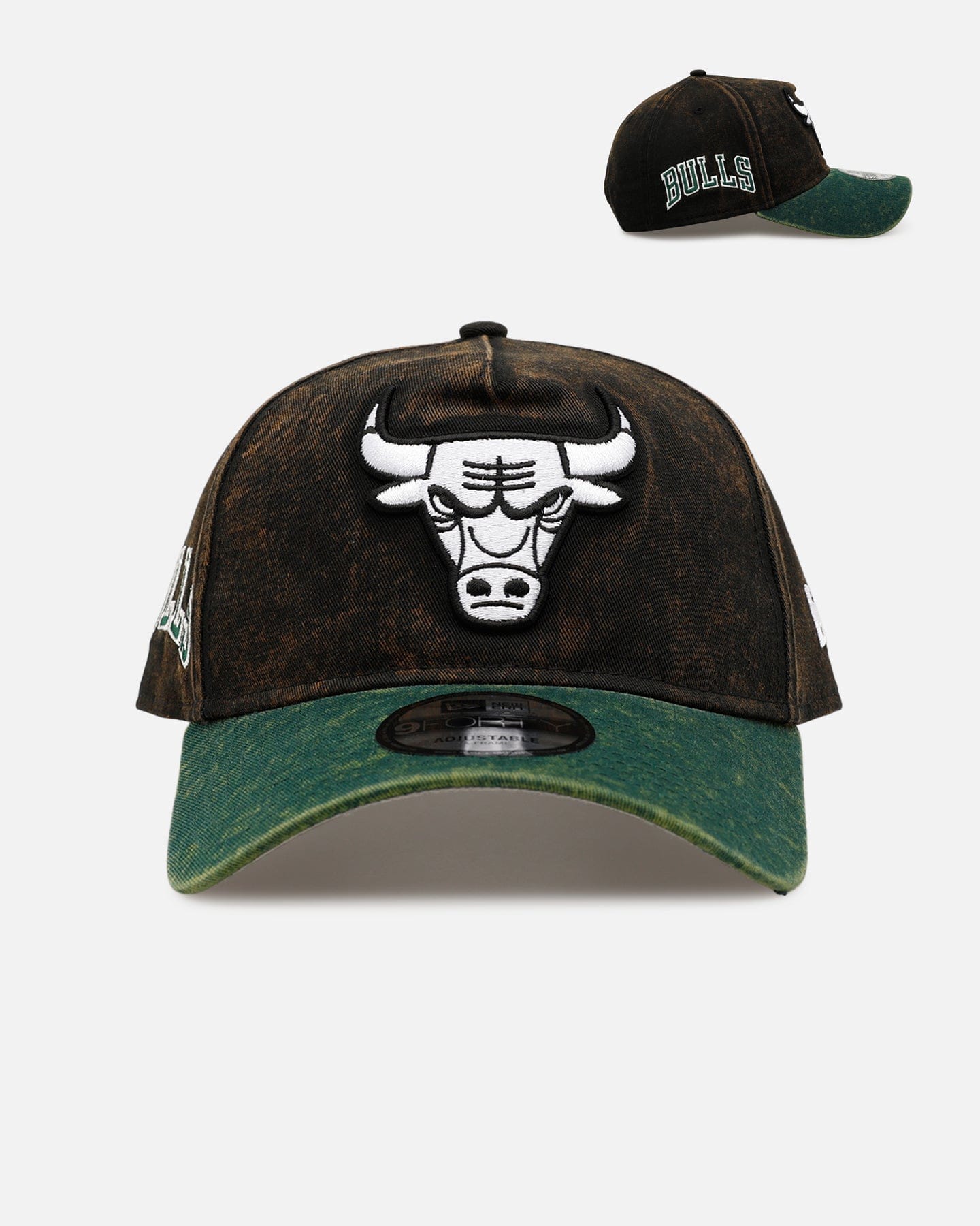 New Era Chicago Bulls Washed Green 2.0 9FORTY A - Frame Snapback Black/Green