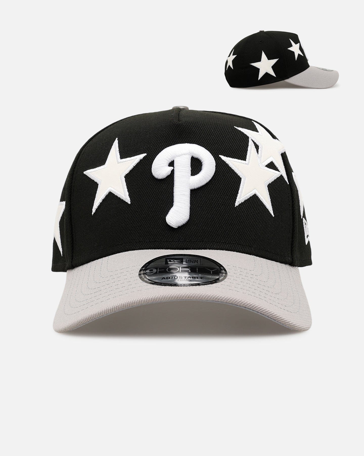 New Era Philadelphia Phillies Stars 9FORTY A - Frame Snapback Black/Grey