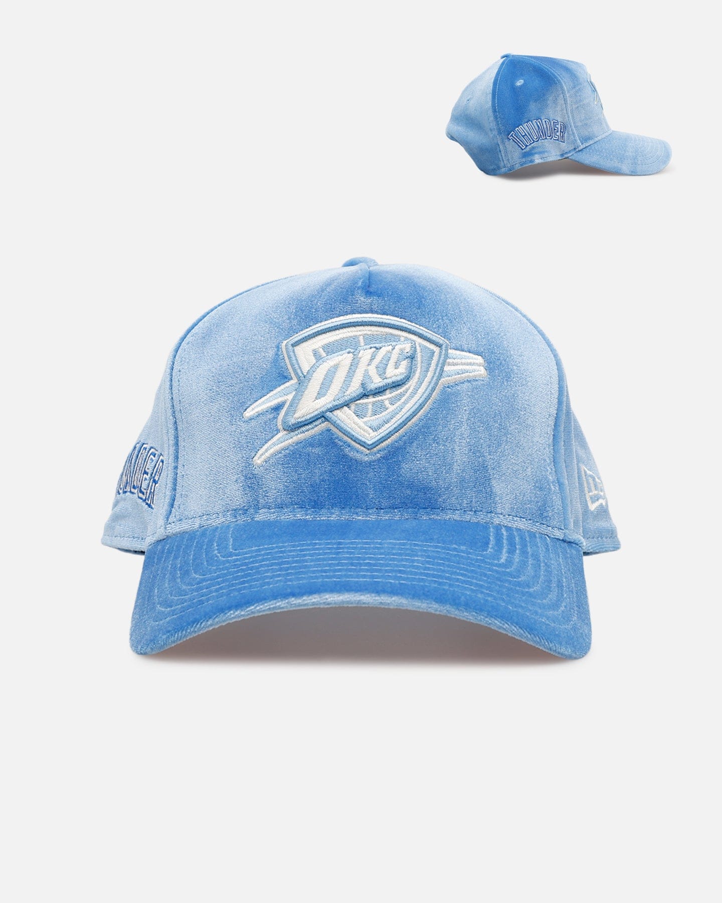 New Era Oklahoma City Thunder Sky Velvet 9FORTY A - Frame Snapback Sky Blue