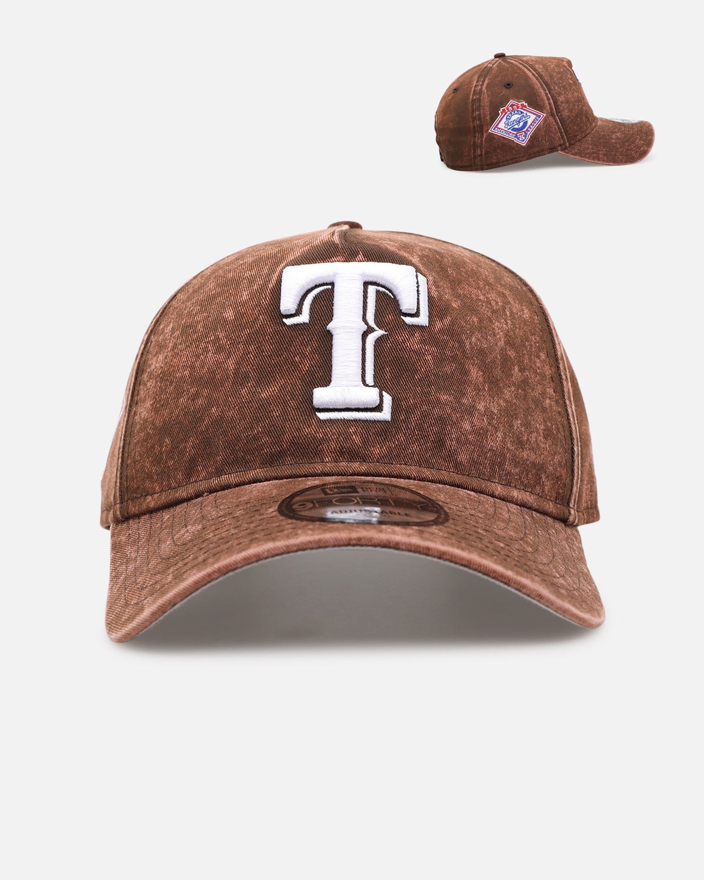 New Era Texas Rangers Washed Walnut 9FORTY A - Frame Snapback Walnut
