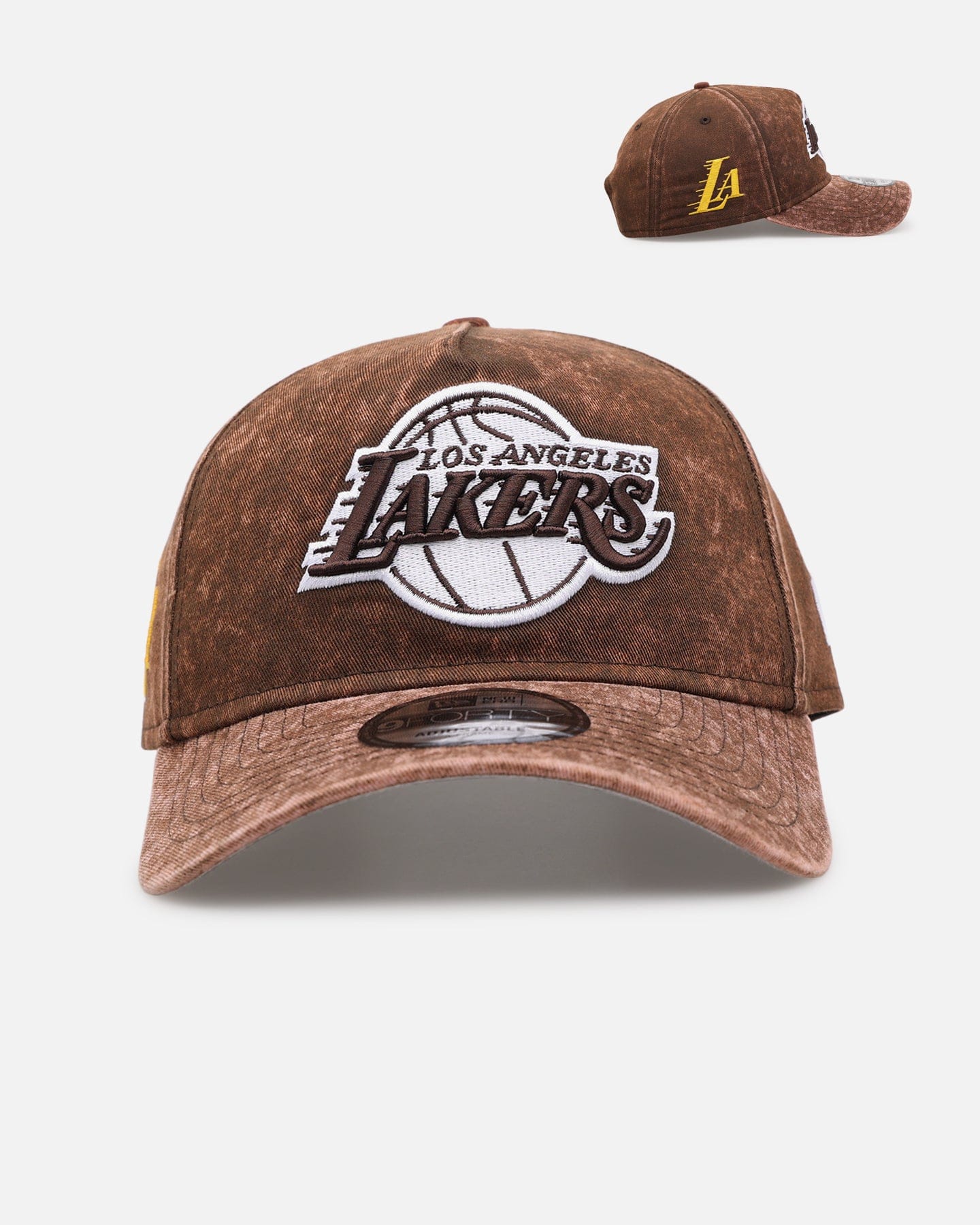 New Era Los Angeles Lakers Washed Walnut 9FORTY A - Frame Snapback Walnut