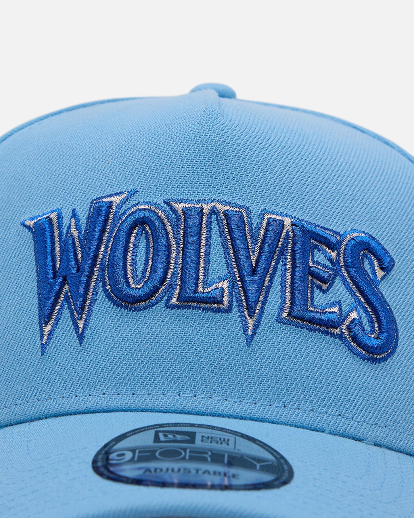 New Era Minnesota Timberwolves Sky Blue 9FORTY A - Frame Snapback Sky Blue