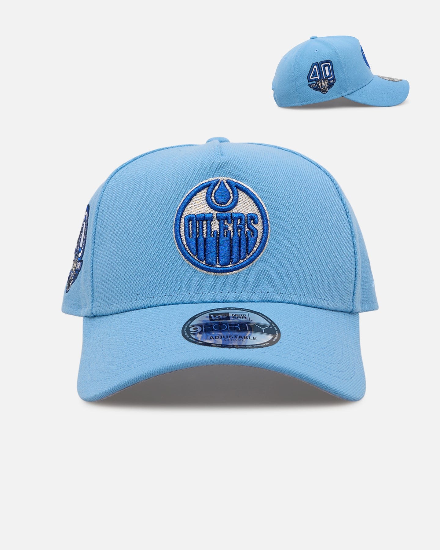 New Era Edmonton Oilers Sky Blue 9FORTY A - Frame Snapback Sky Blue