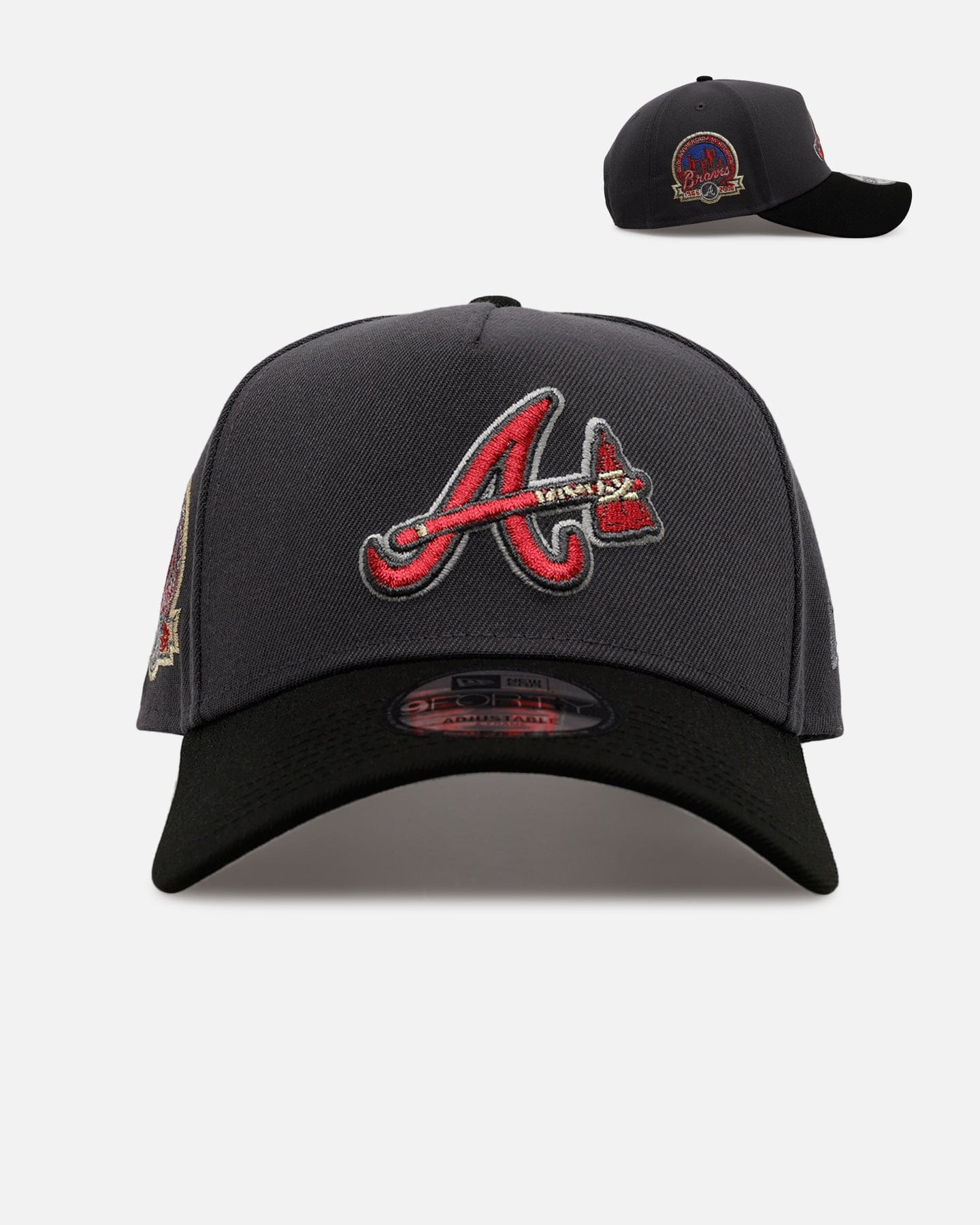 New Era Atlanta Braves Stealth 2.0 9FORTY A - Frame Snapback Graphite