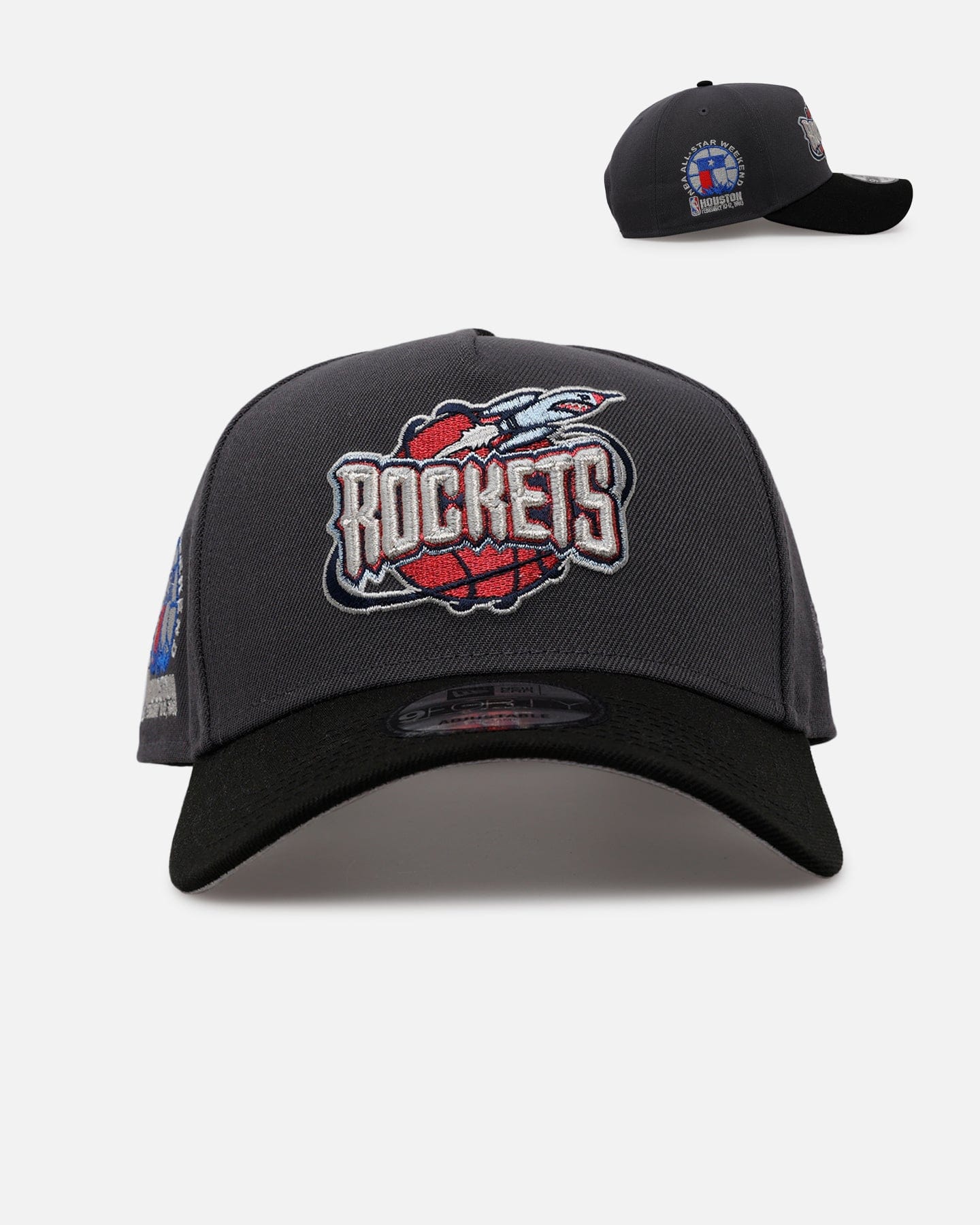New Era Houston Rockets Stealth 2.0 9FORTY A - Frame Snapback Graphite