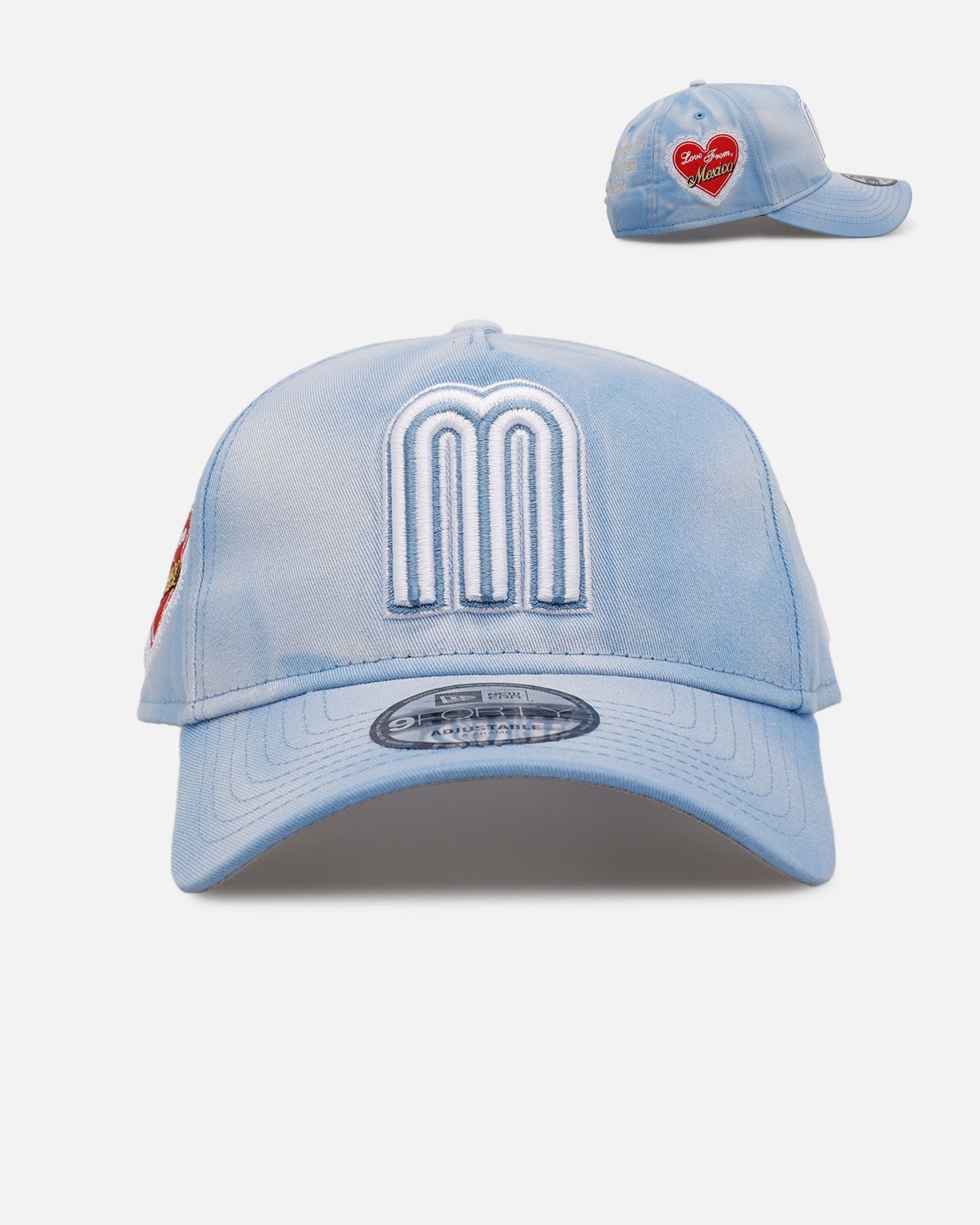 New Era Mexico National Baseball Team Hopeless Romantic 9FORTY A - Frame Snapback Sky Blue