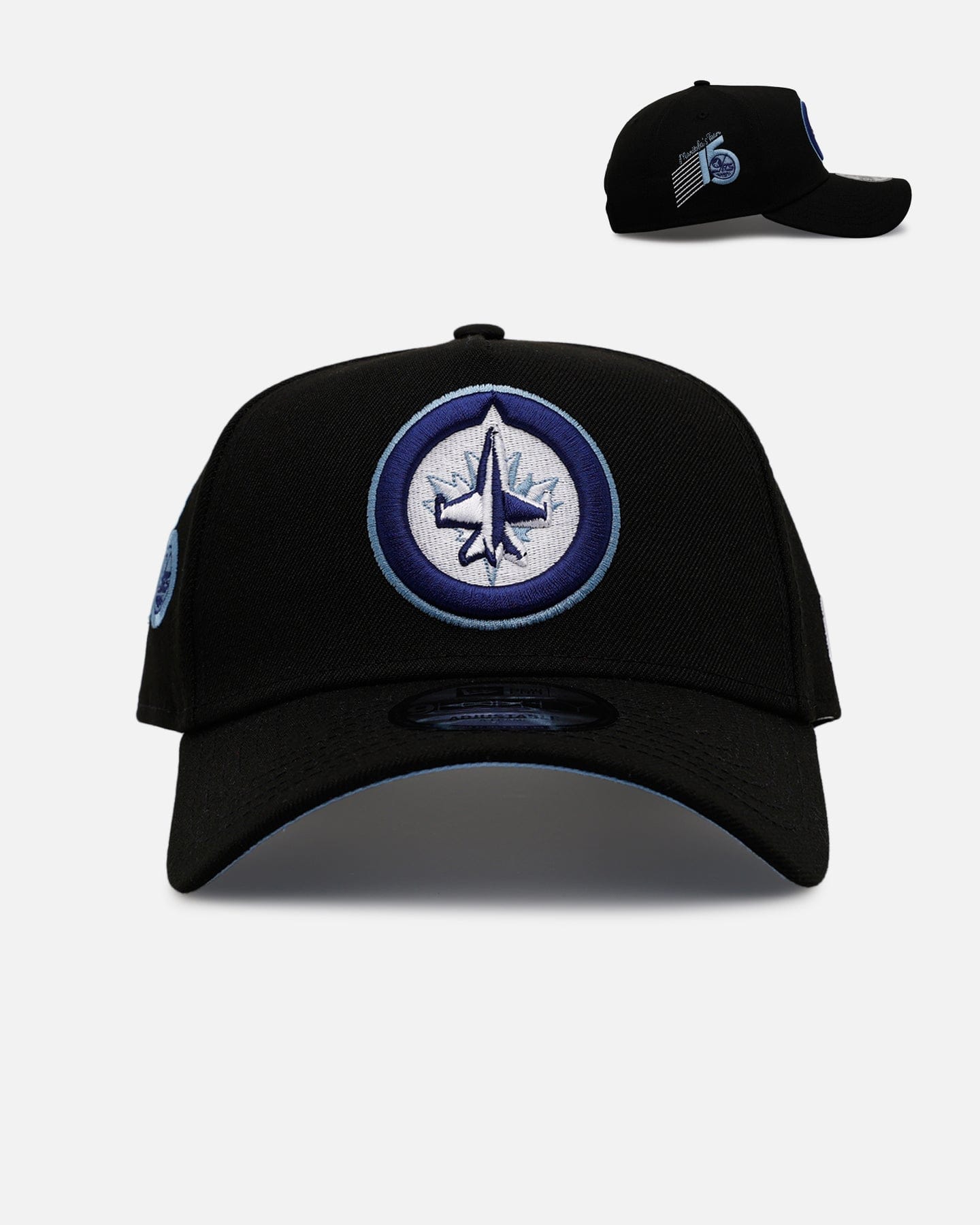 New Era Winnipeg Jets Black And Sky Blue 9FORTY A - Frame Snapback Black/Sky Blue
