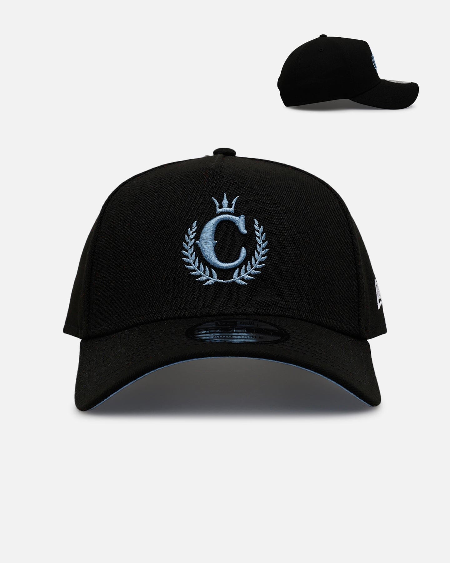 New Era x Culture Kings Black & Sky Blue 9FORTY A - Frame Snapback Black/Sky Blue
