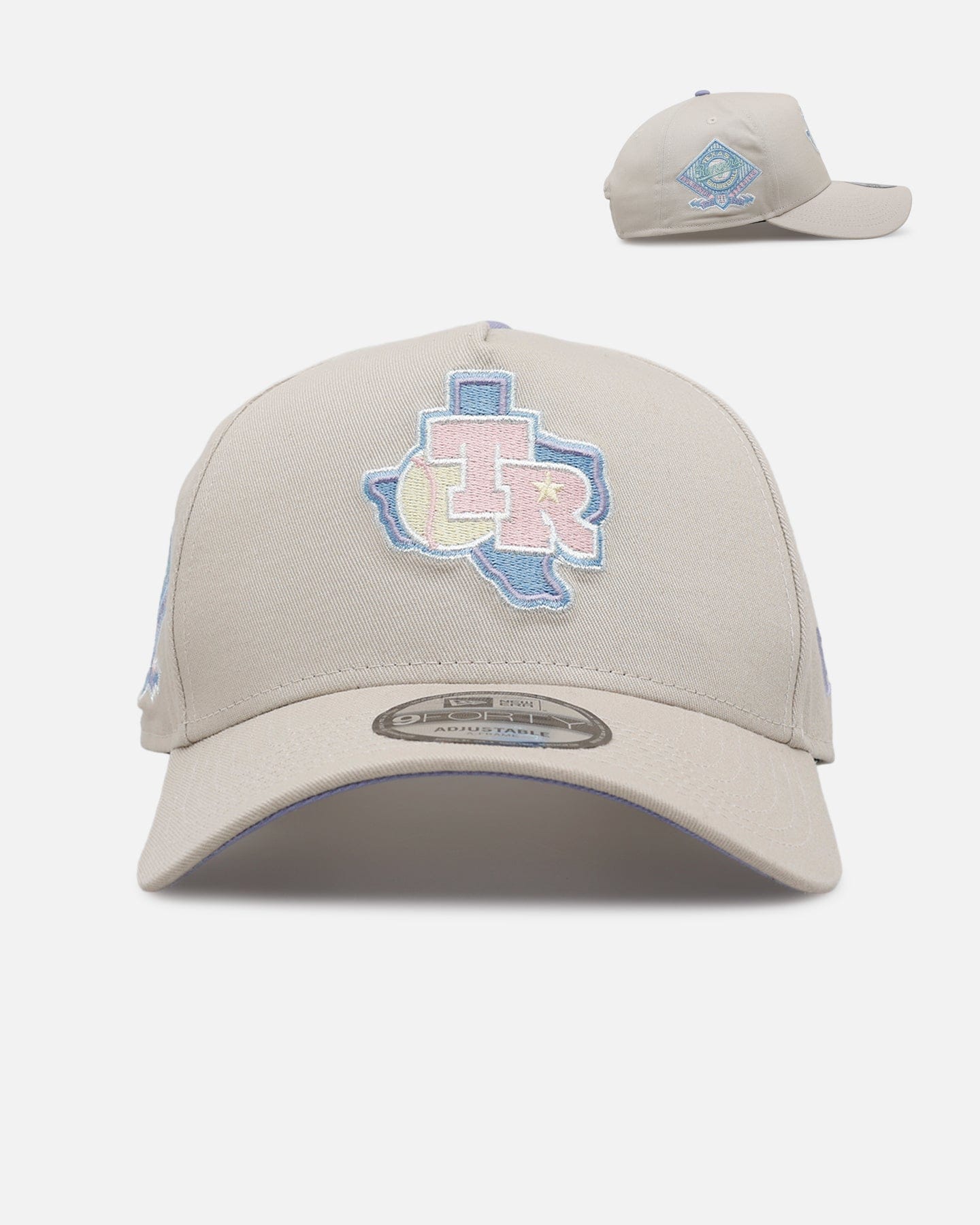 New Era Texas Rangers Pastel 2.0 9FORTY A - Frame Snapback Stone