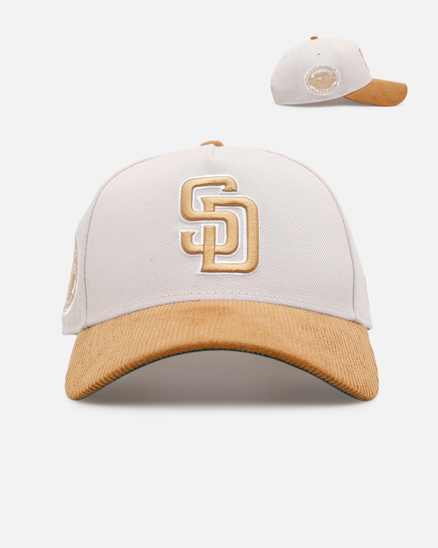 New Era San Diego Padres Honey Pot 9FORTY A - Frame Snapback Stone/Wheat