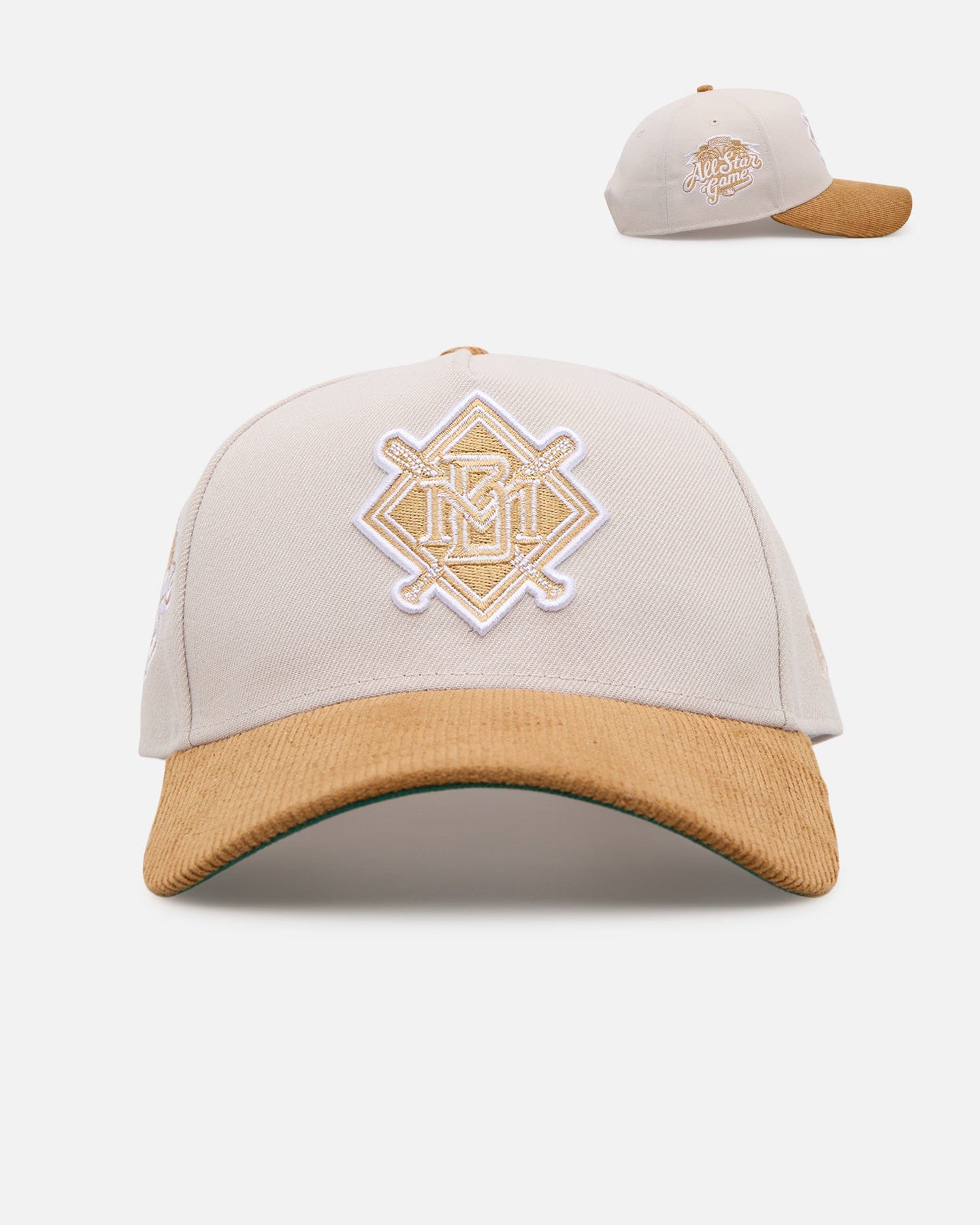 New Era Milwaukee Brewers Honey Pot 9FORTY A - Frame Snapback Stone/Wheat