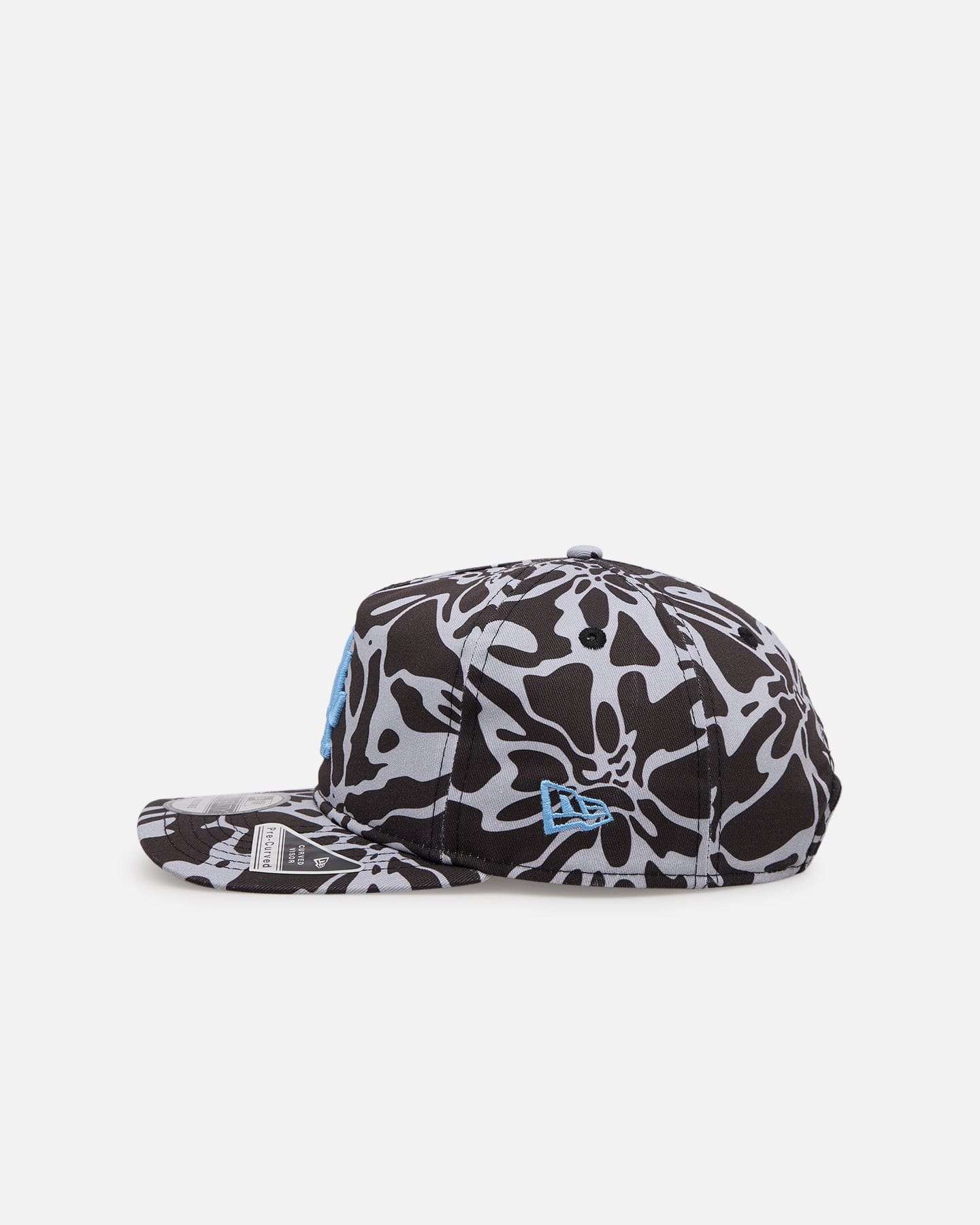 New Era Los Angeles Dodgers Brushed Cotton 19TWENTY Strapback Black/Light Blue