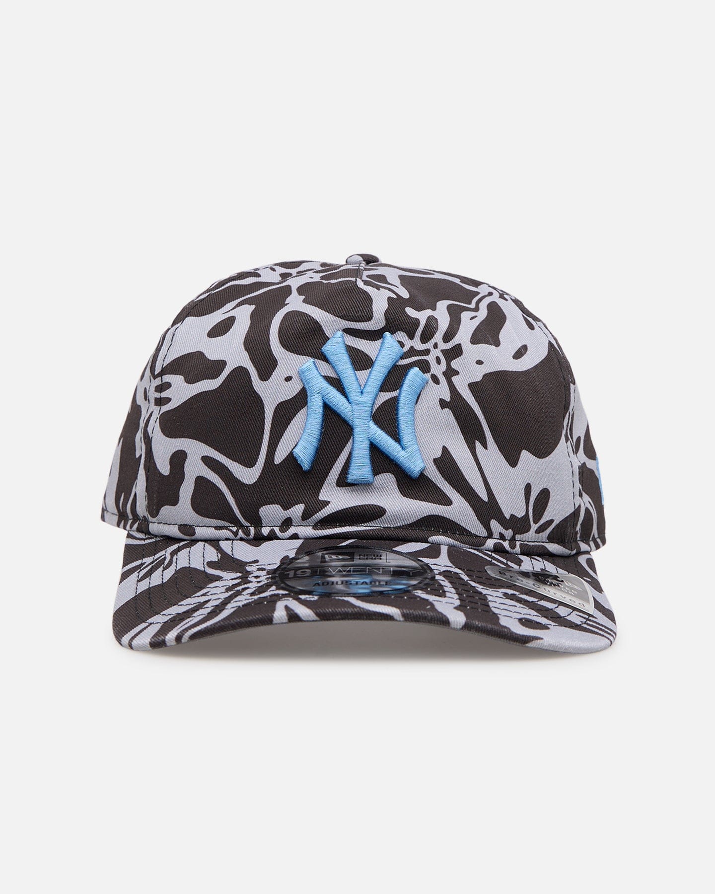 New Era New York Yankees Brushed Cotton 19TWENTY Strapback Black/Light Blue
