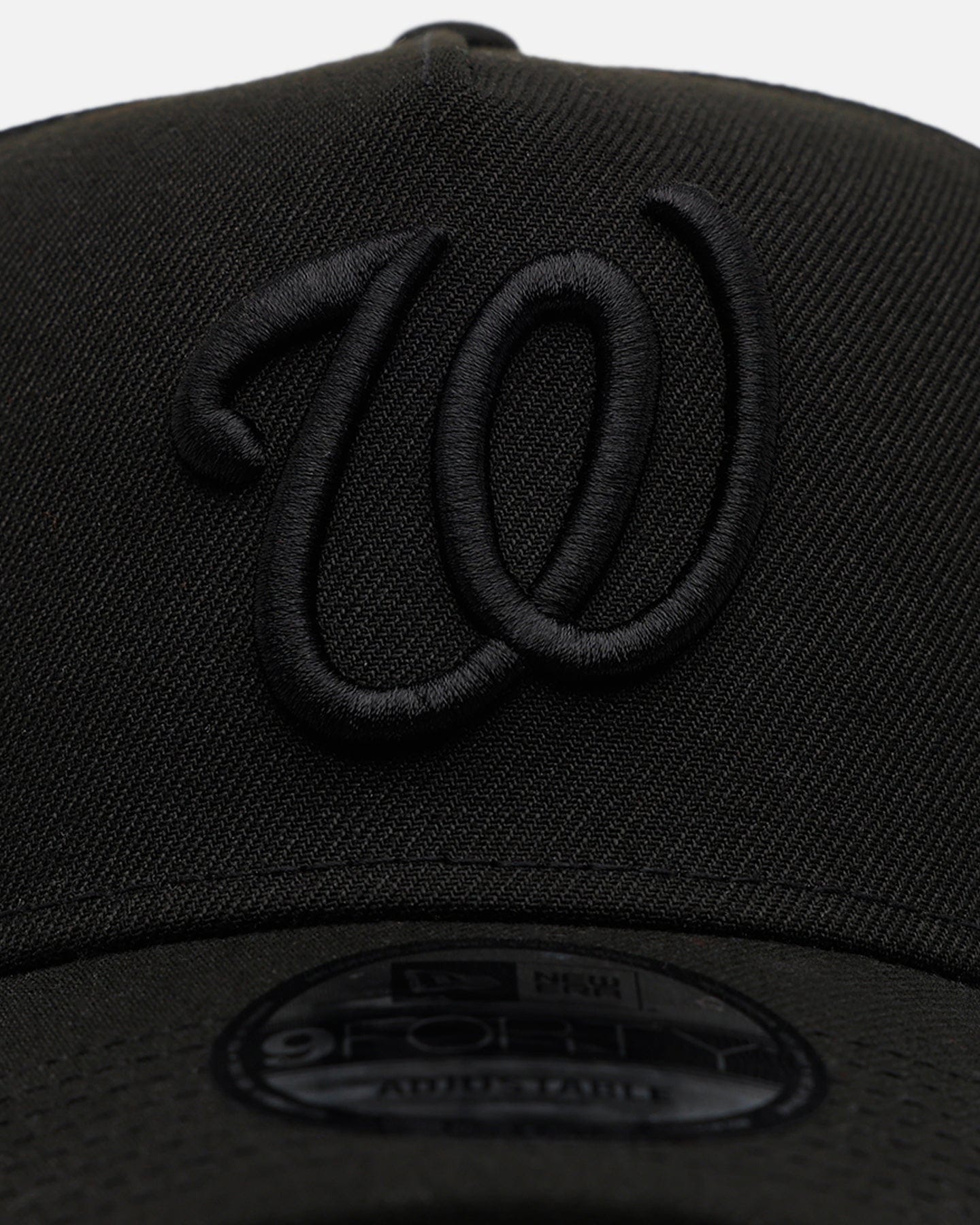 New Era Washington Nationals Easy Black 9FORTY A - Frame Snapback Black/Black