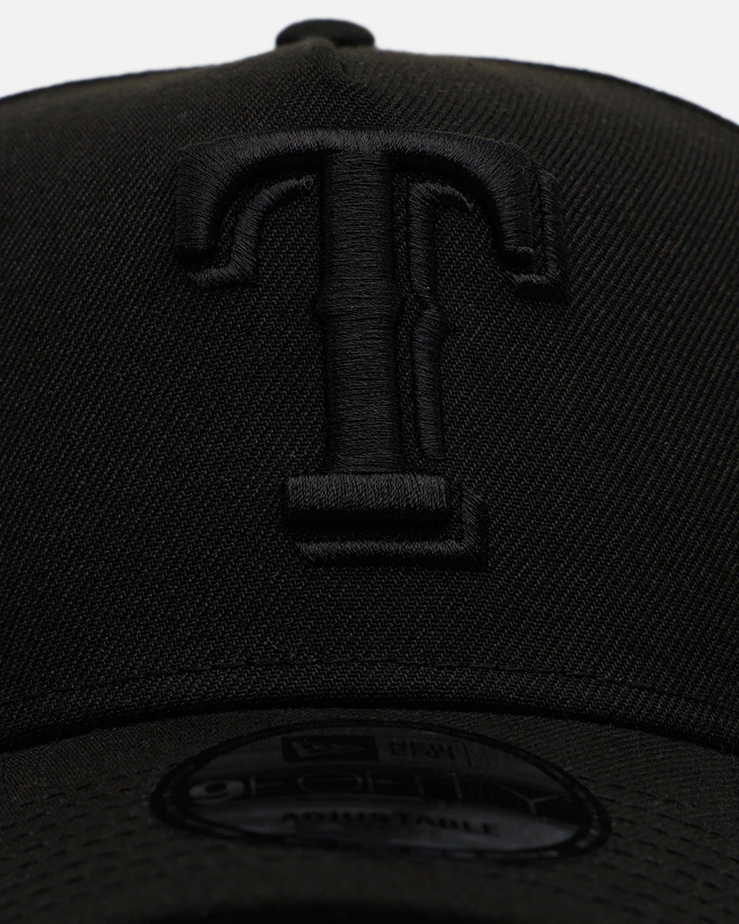 New Era Texas Rangers Easy Black 9FORTY A - Frame Snapback Black/Black