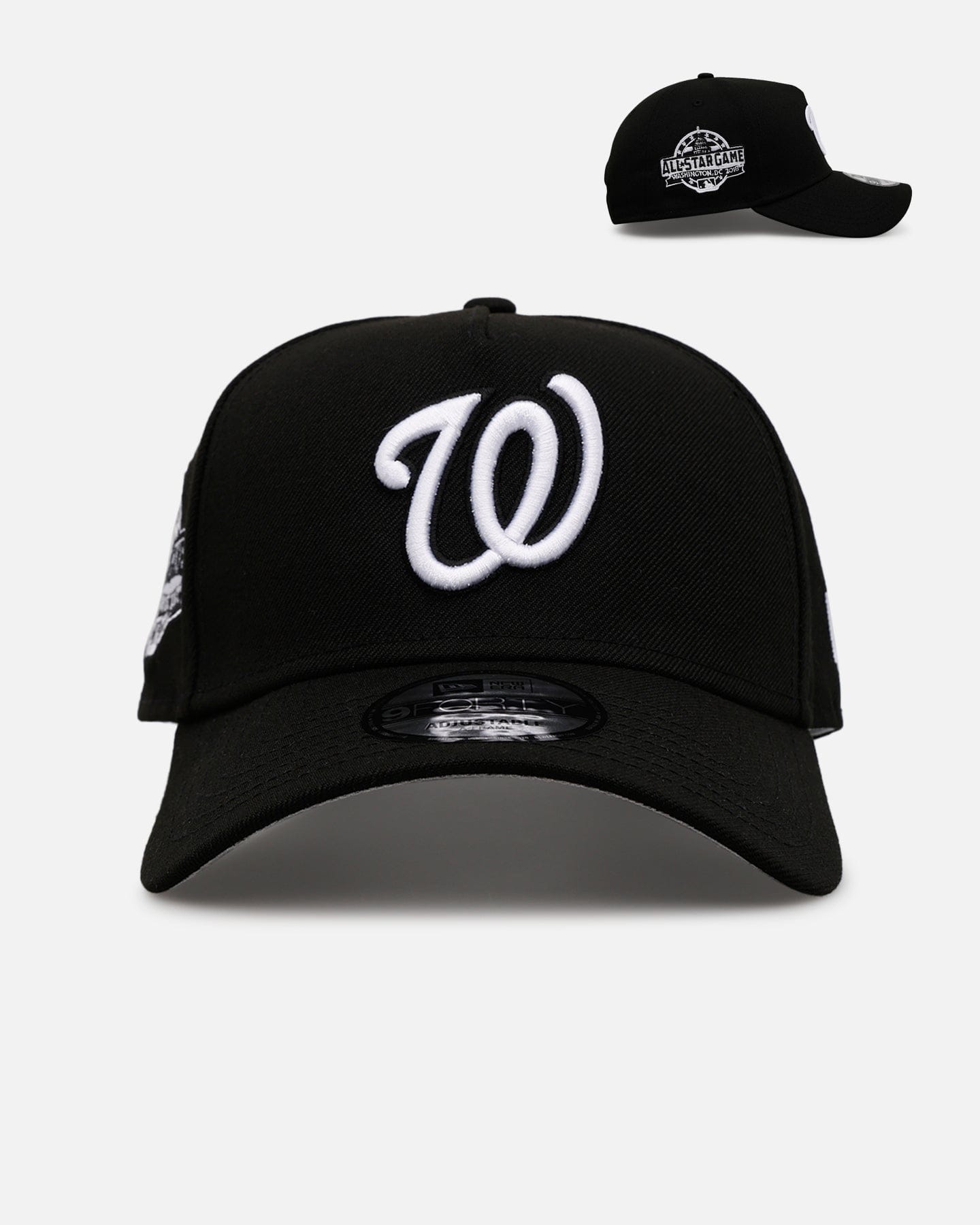 New Era Washington Nationals Black And White 9FORTY A - Frame Snapback Black/White