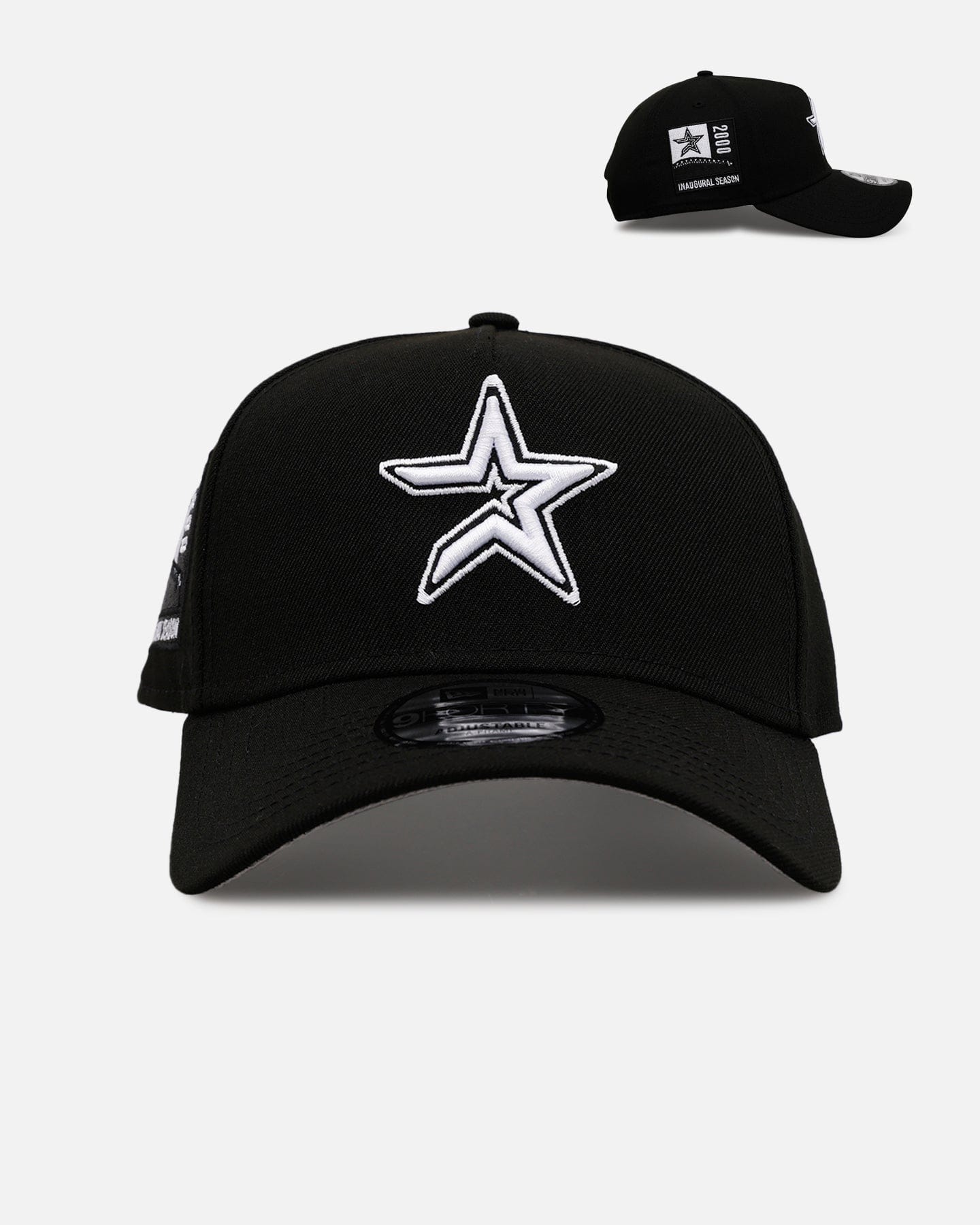 New Era Houston Astros Black And White 9FORTY A - Frame Snapback Black/White
