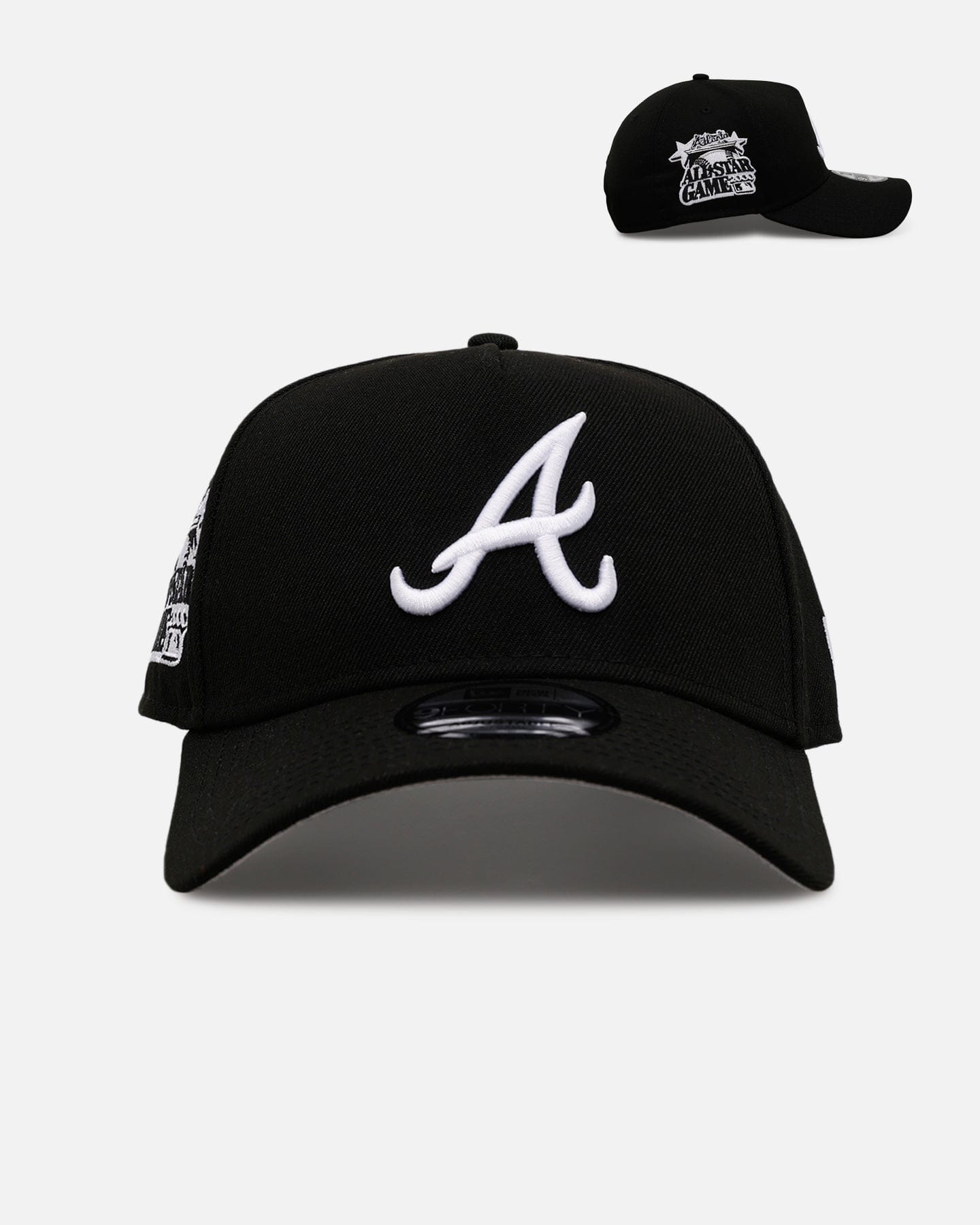 New Era Atlanta Braves Black And White 9FORTY A - Frame Snapback Black/White
