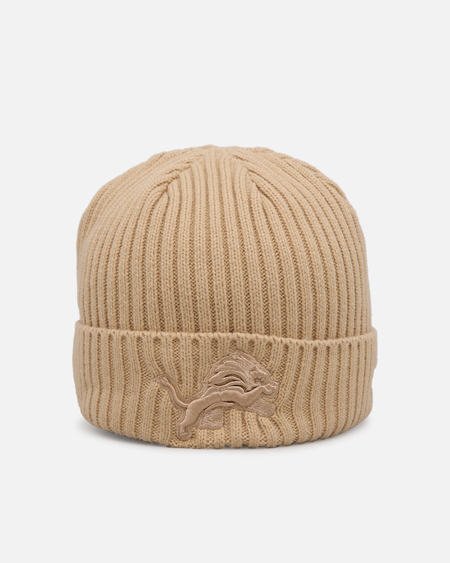 New Era Detroit Lions Color Pack Beanie Tan