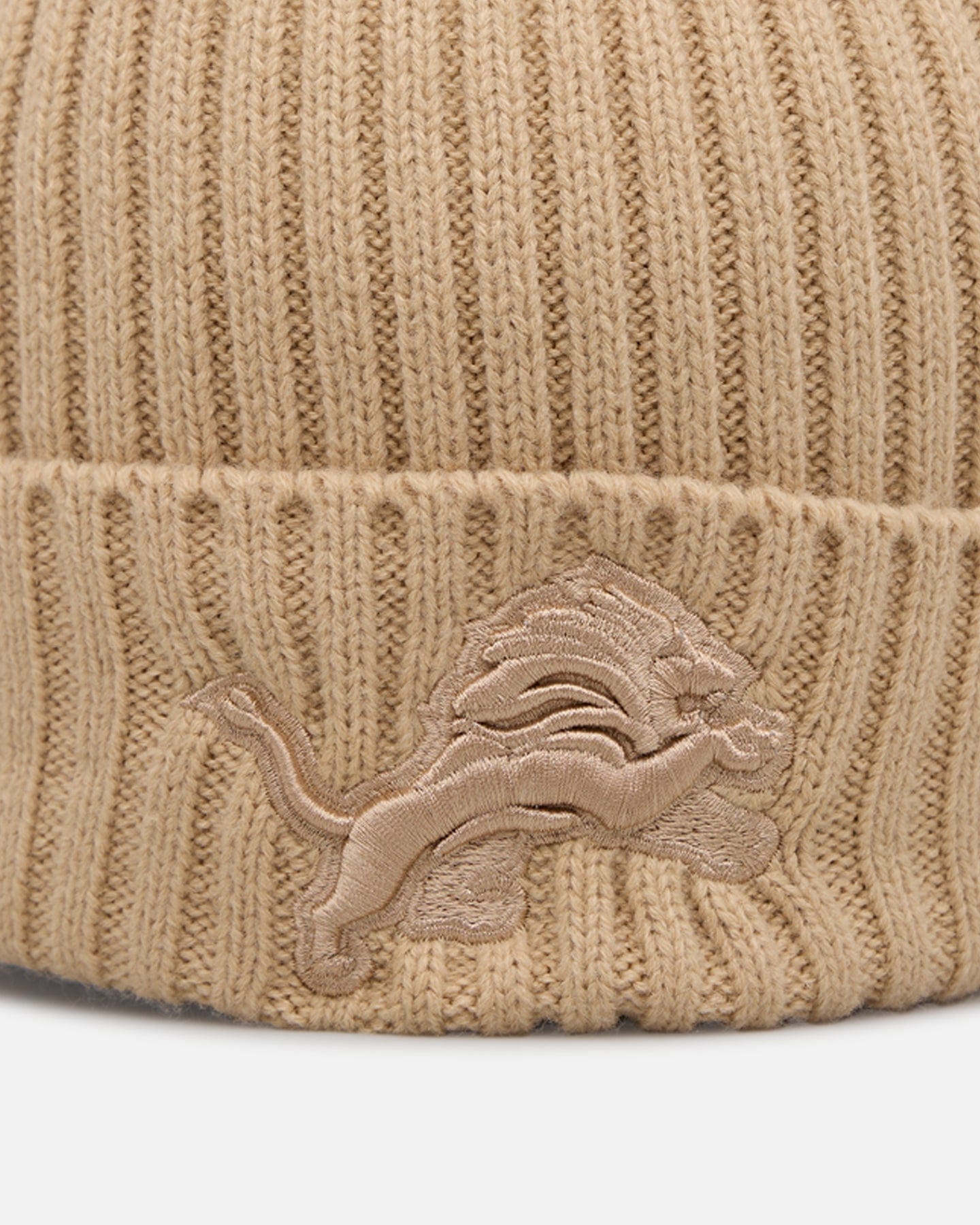New Era Detroit Lions Color Pack Beanie Tan