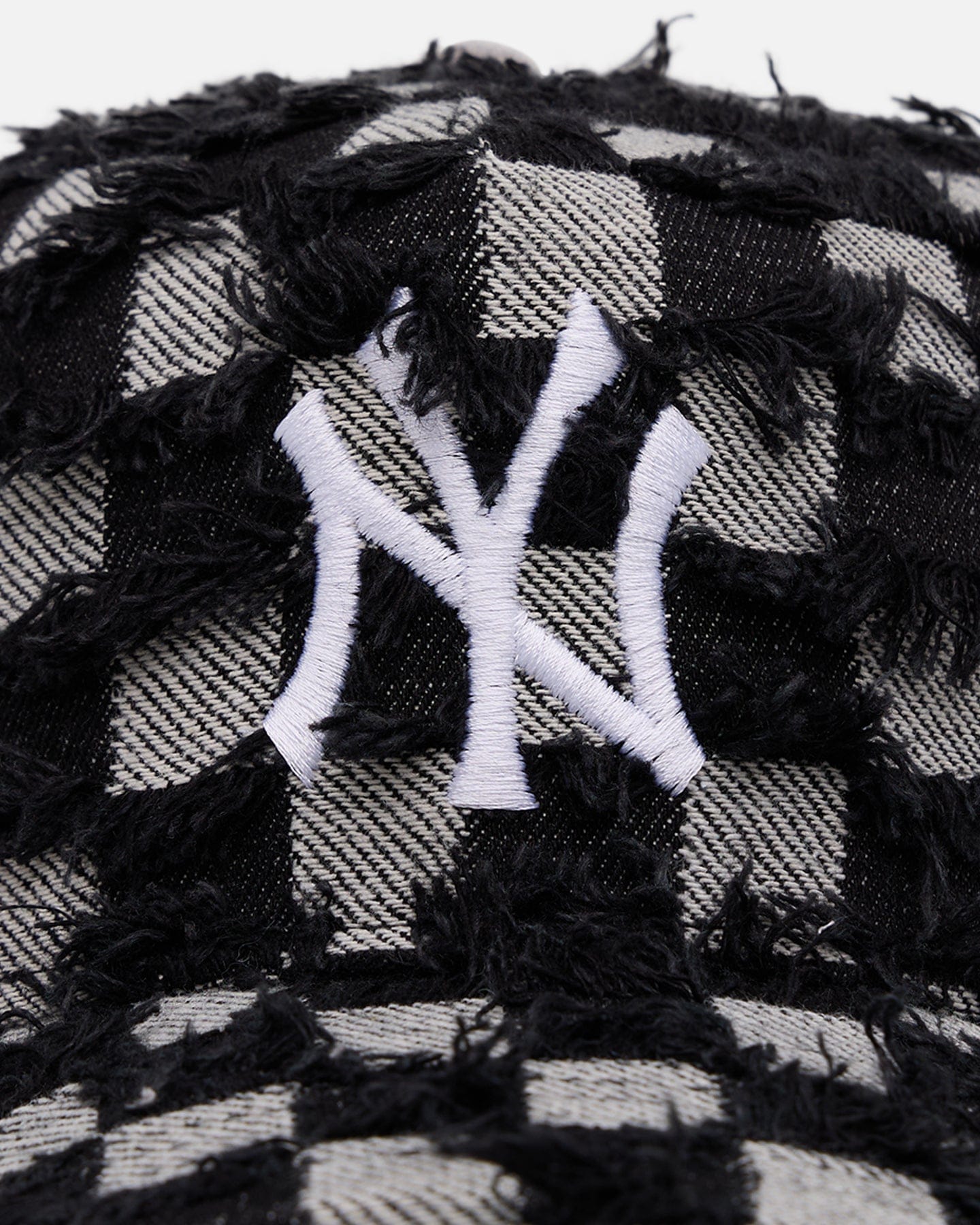 New Era New York Yankees Frayed Checkerboard 9FORTY A - Frame Snapback Black/Grey