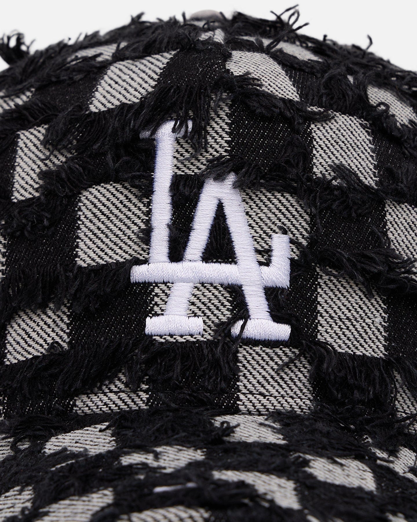 New Era Los Angeles Dodgers Frayed Checkerboard 9FORTY A - Frame Snapback Black/Grey